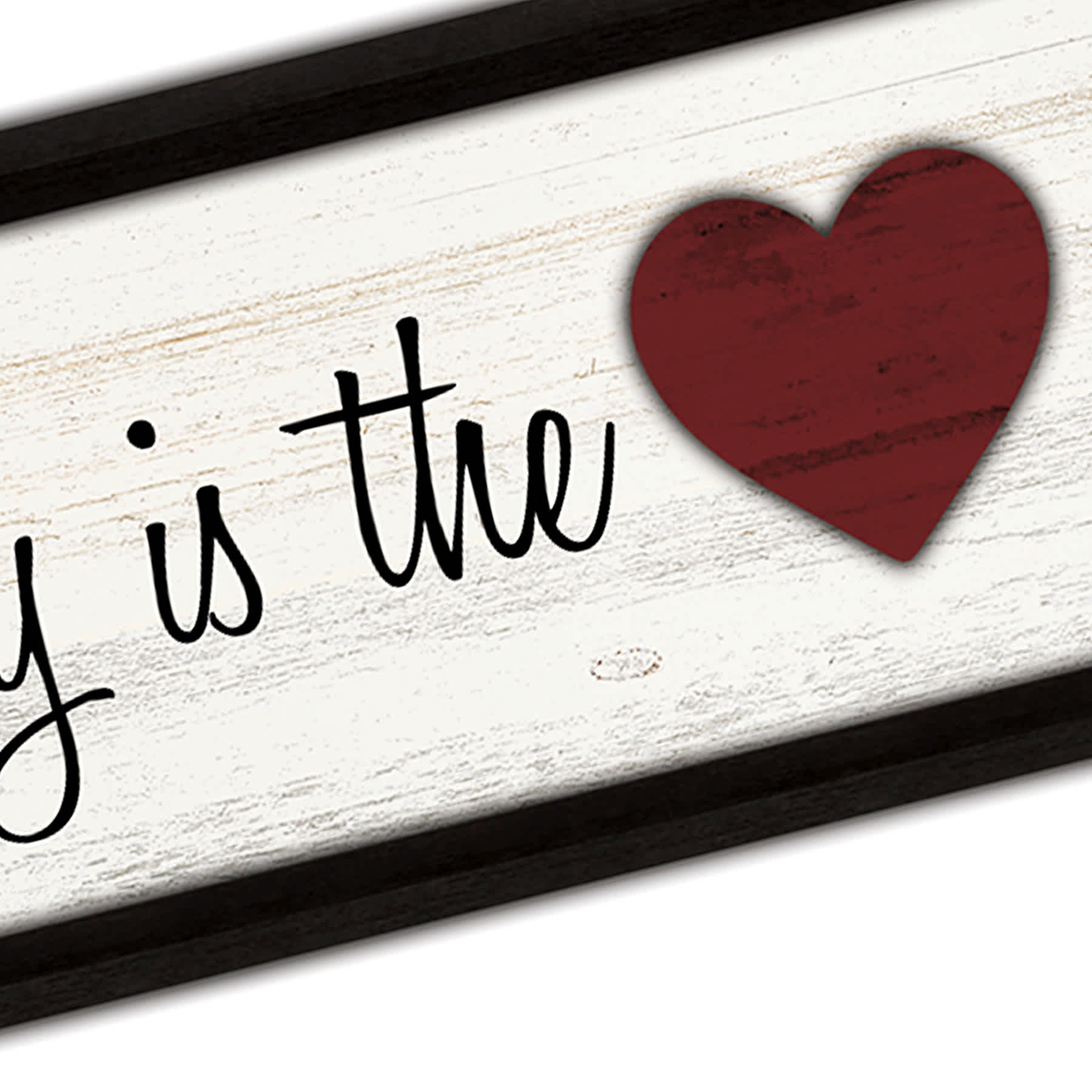 Family Is the Heart of The Home Wall Sign, 8x30