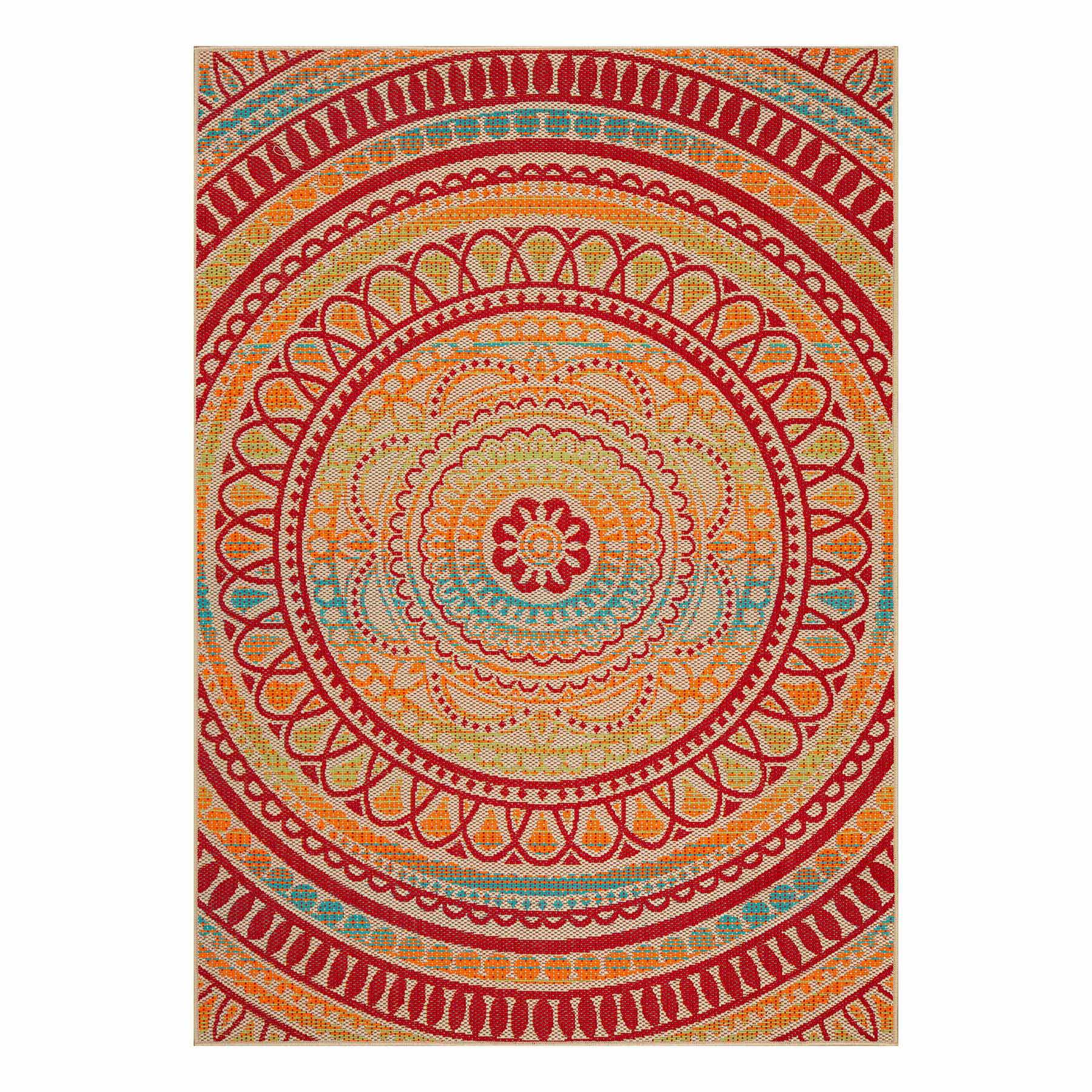 (E542) Multicolor Scope Brodny Area Rug, 5x7
