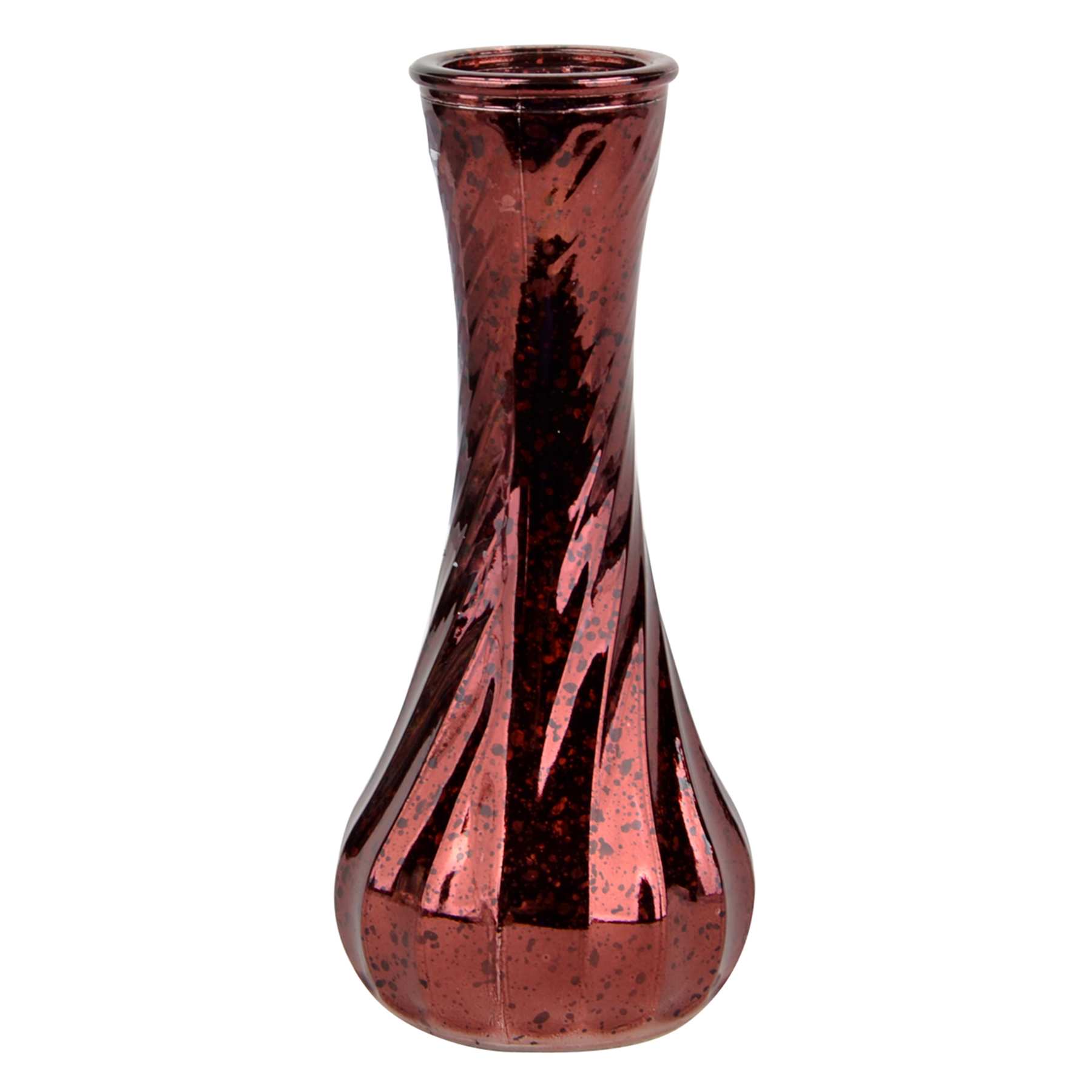 Red Mercury Glass Bud Vase, 6"