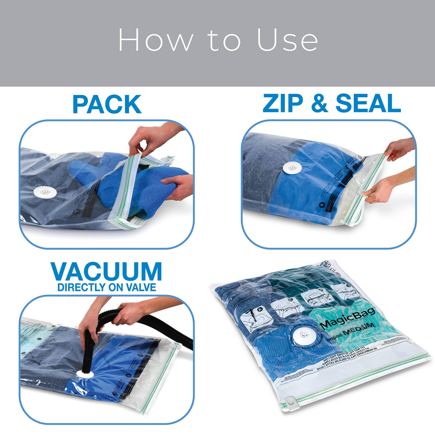 2-Pack Original Flat Magicbag, Medium