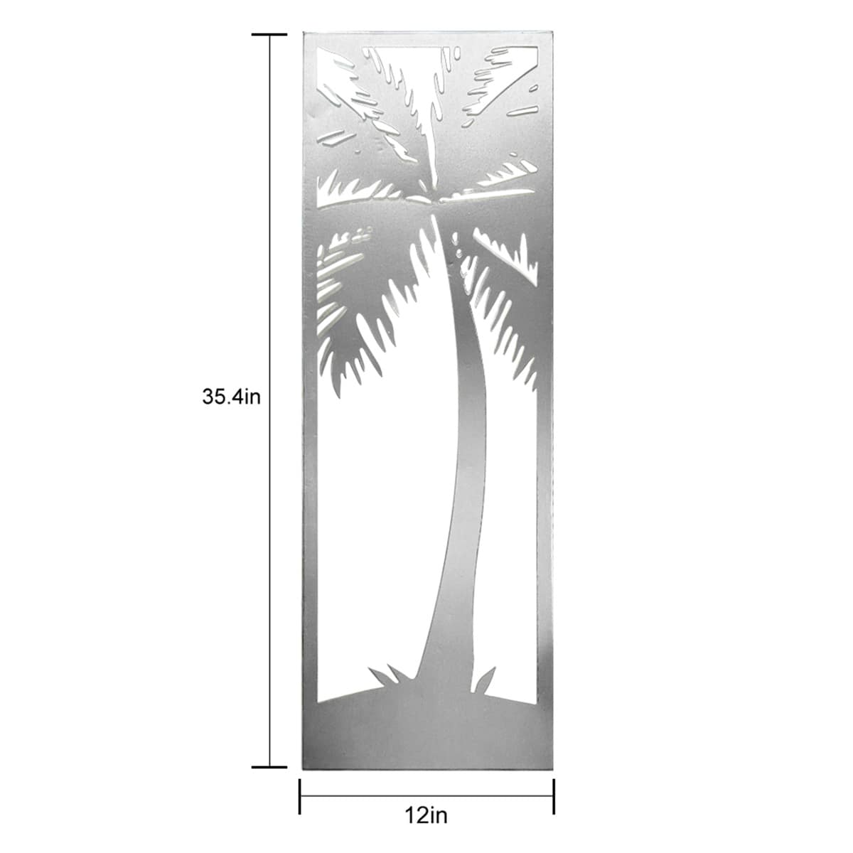 Found & Fable Silver Iron Palm Wall Decor, 35"