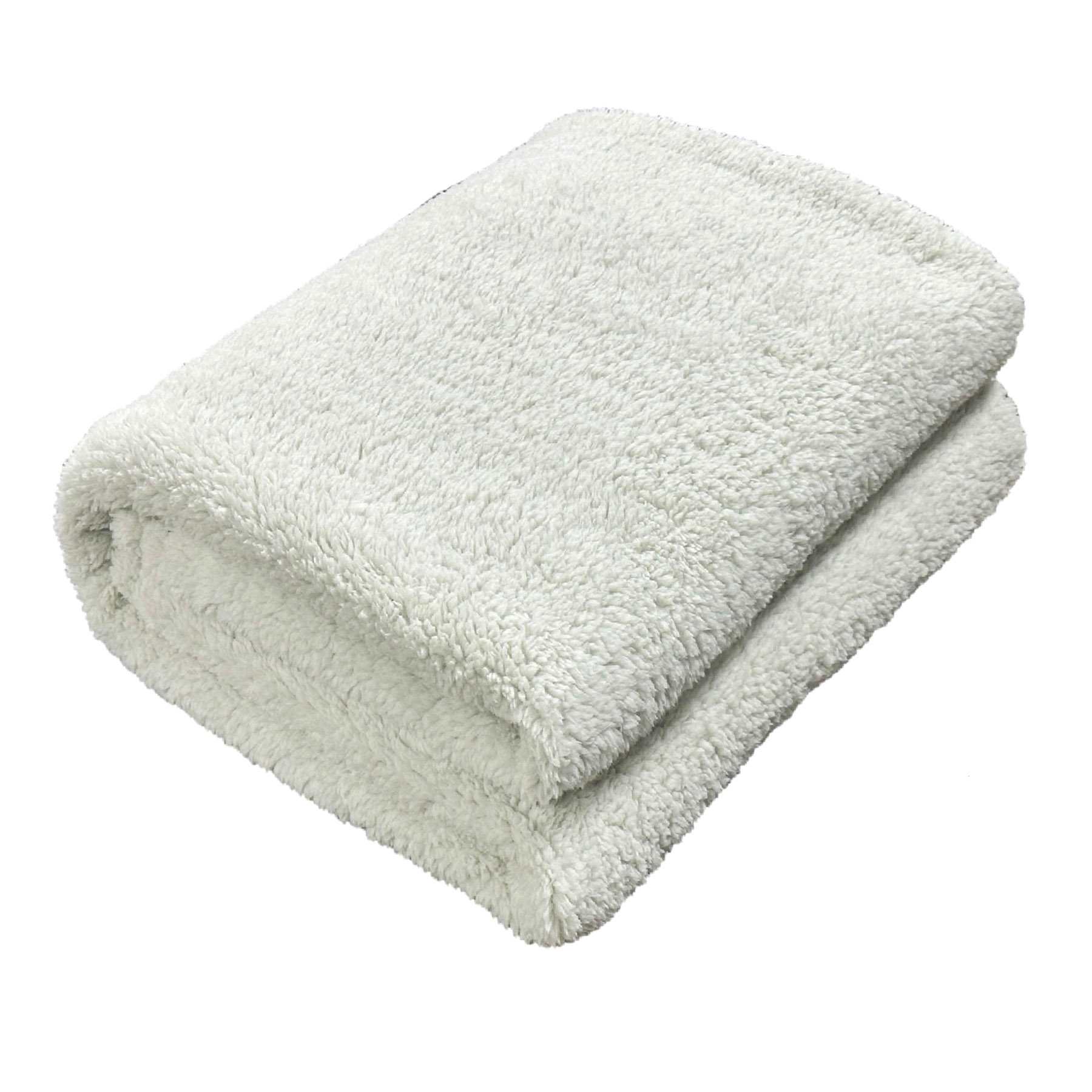 Light Grey Sherpa Throw Blanket, 50x60