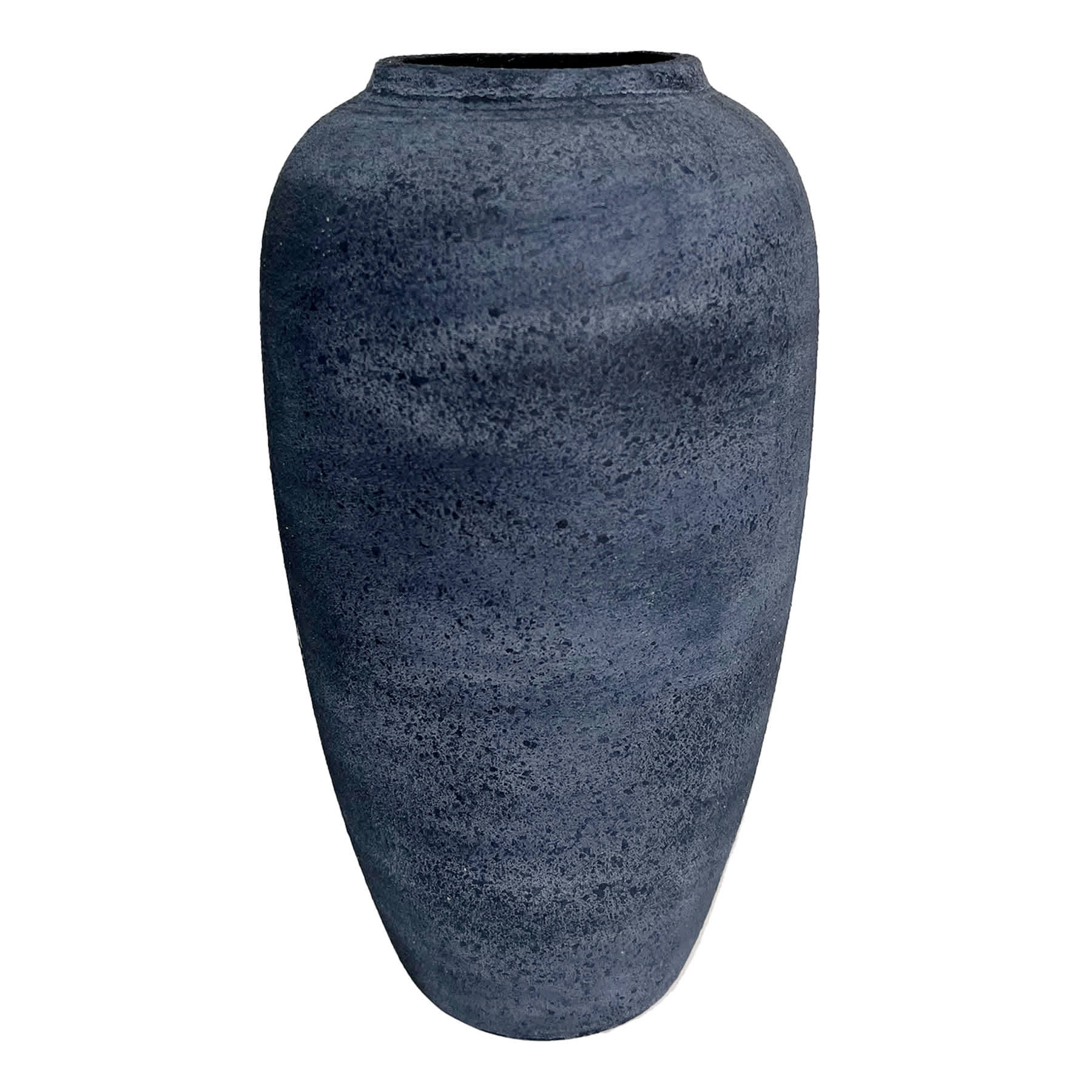 Black Ceramic Vase, 12"