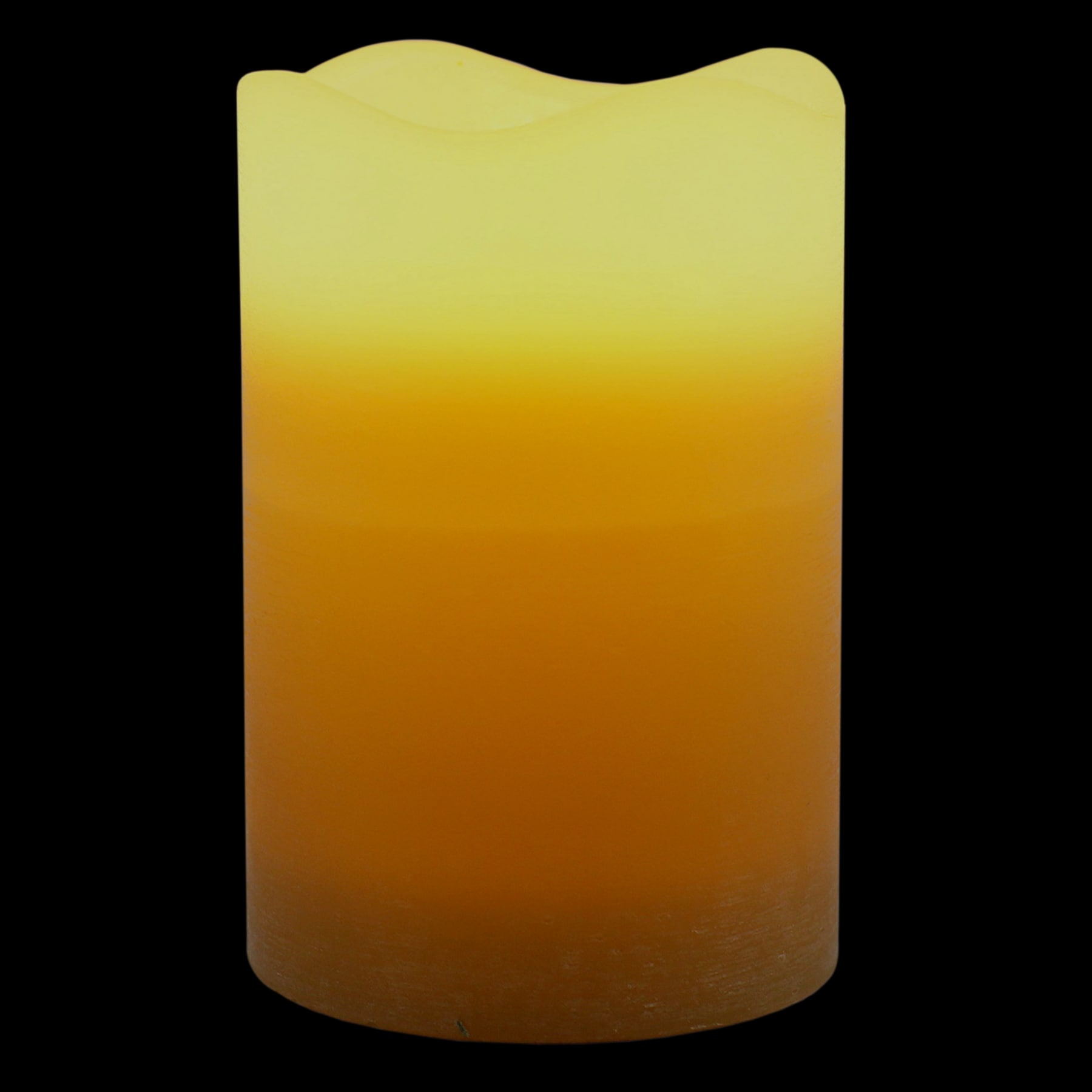 Honeybloom Brown Ombre Wax LED Pillar Candle with 6 Hour Timer, 4x6