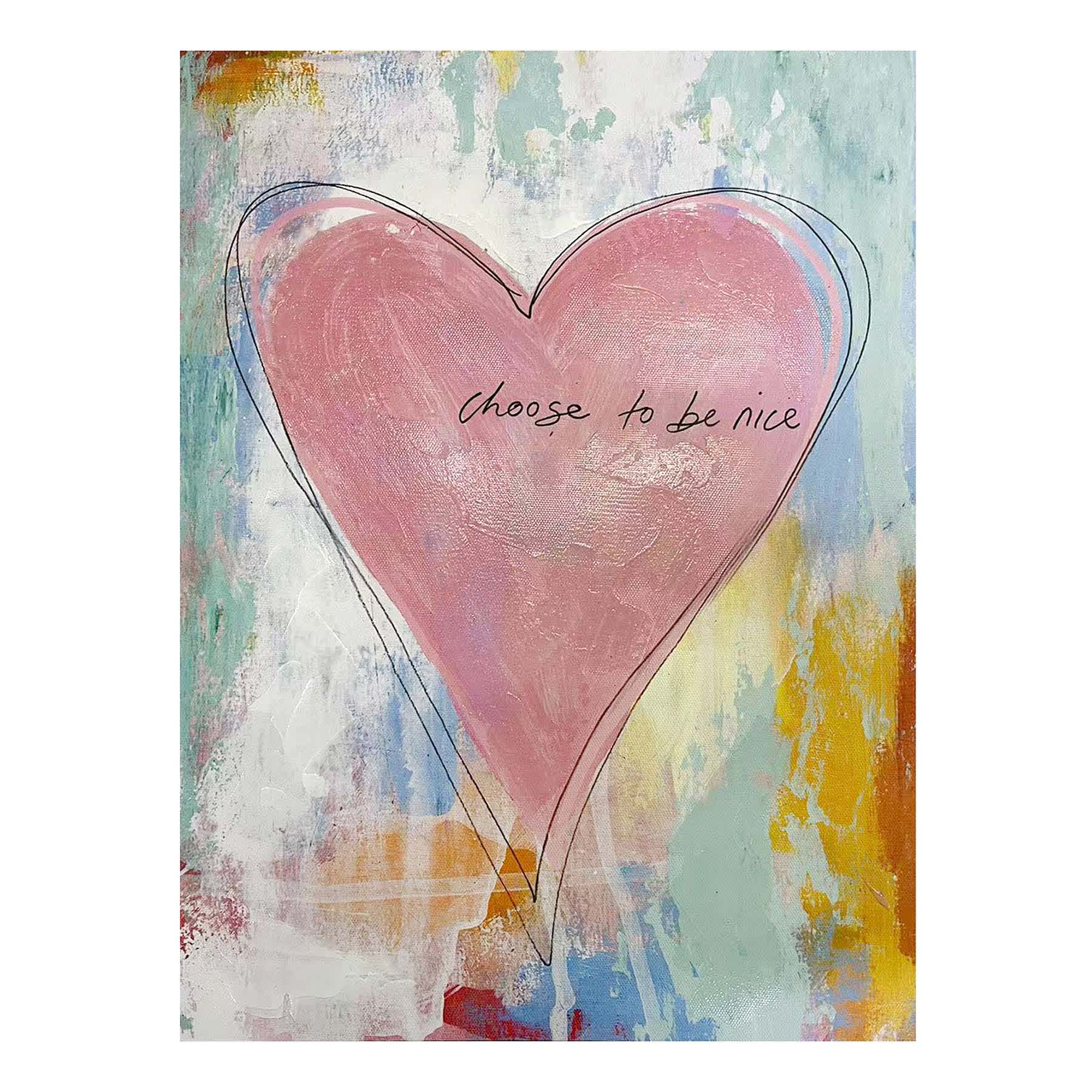Choose To Be Nice Canvas Wall Art, 12x16