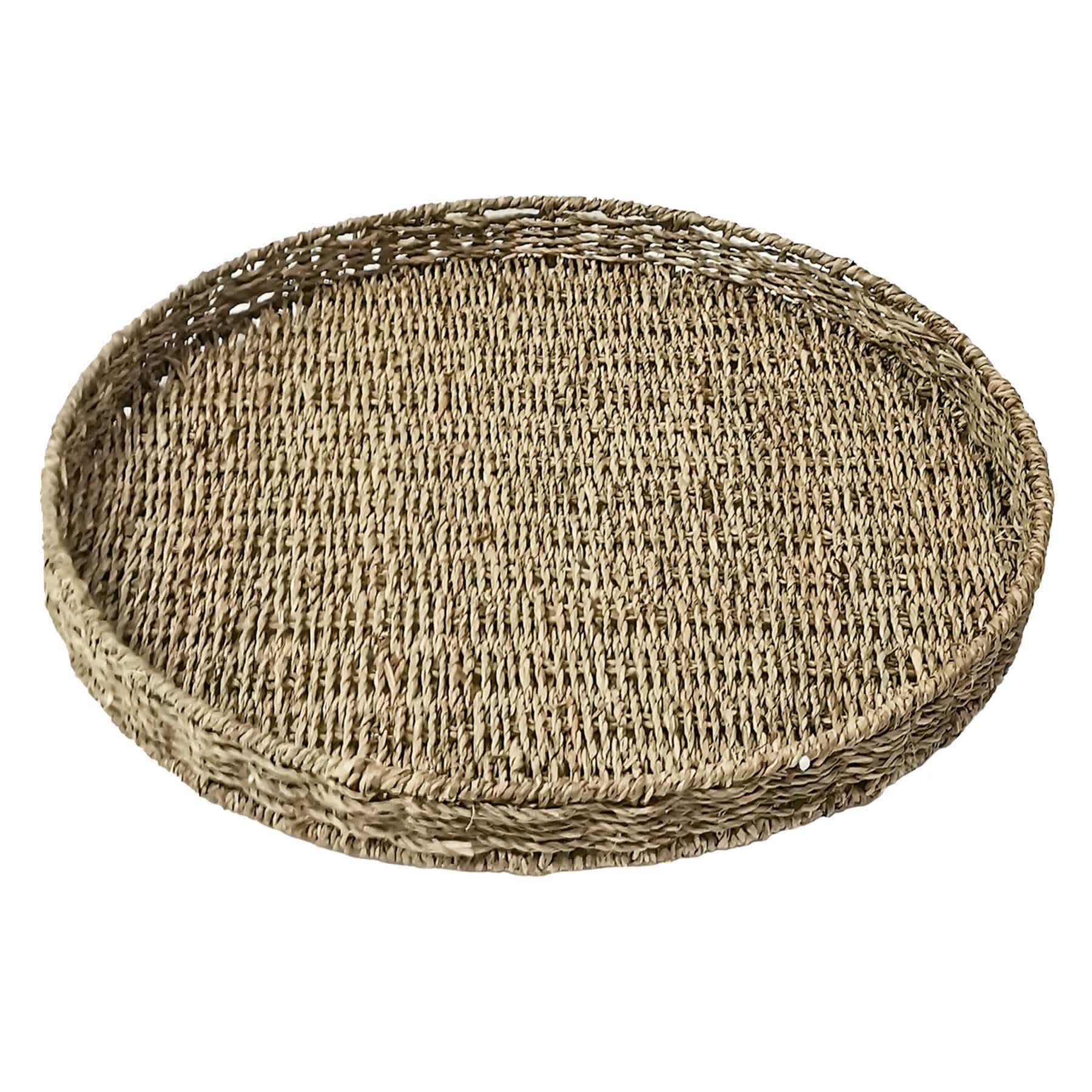 Neutral Paper Woven Tray, 20"