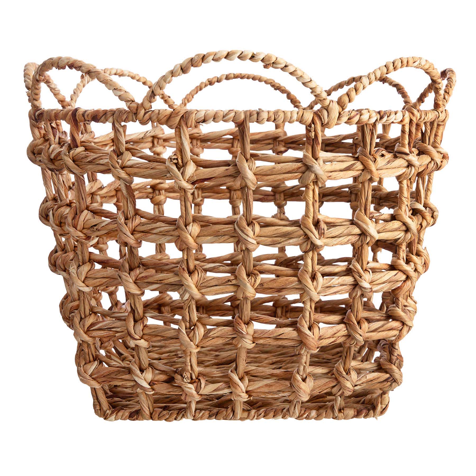 Providence Scallop Edge Water Hyacinth Storage Basket, Large