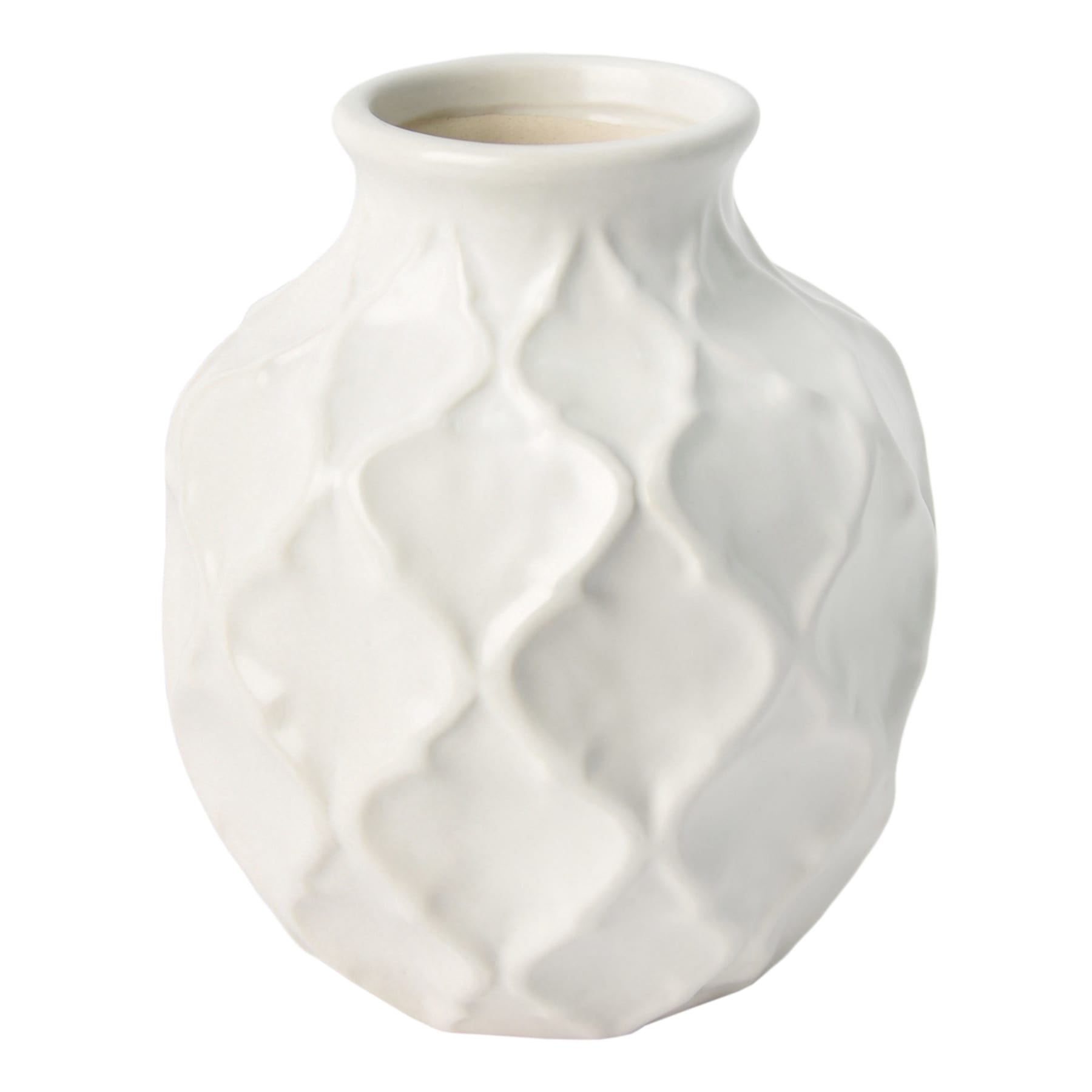 Helen White Ceramic Vase, 6"