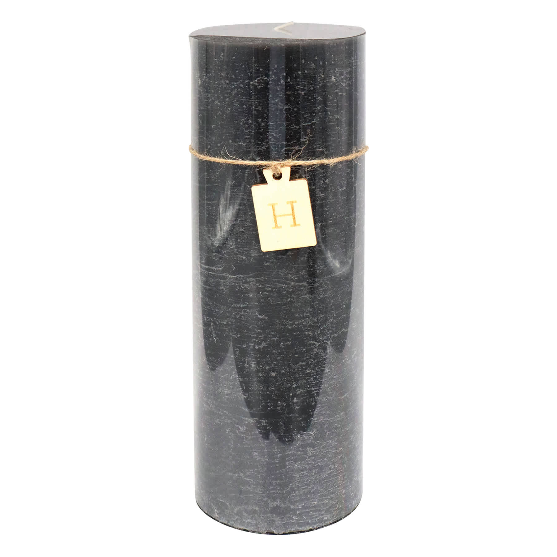 Honeybloom Black Unscented Pillar Candle, 4x11