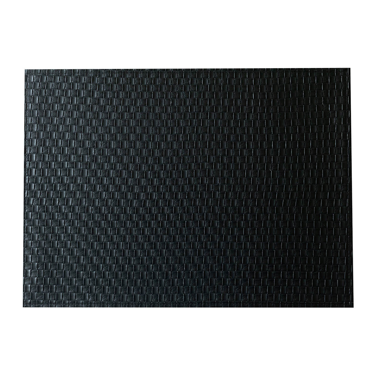 Allegro Black Faux Leather Placemat, 13x18