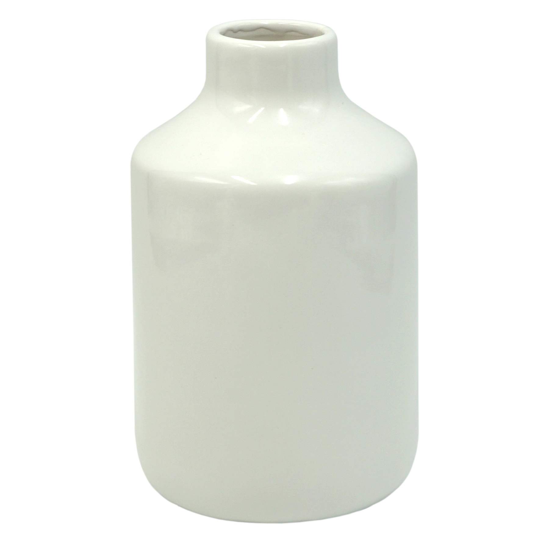 Tracey Boyd White Ceramic Vase, 7"