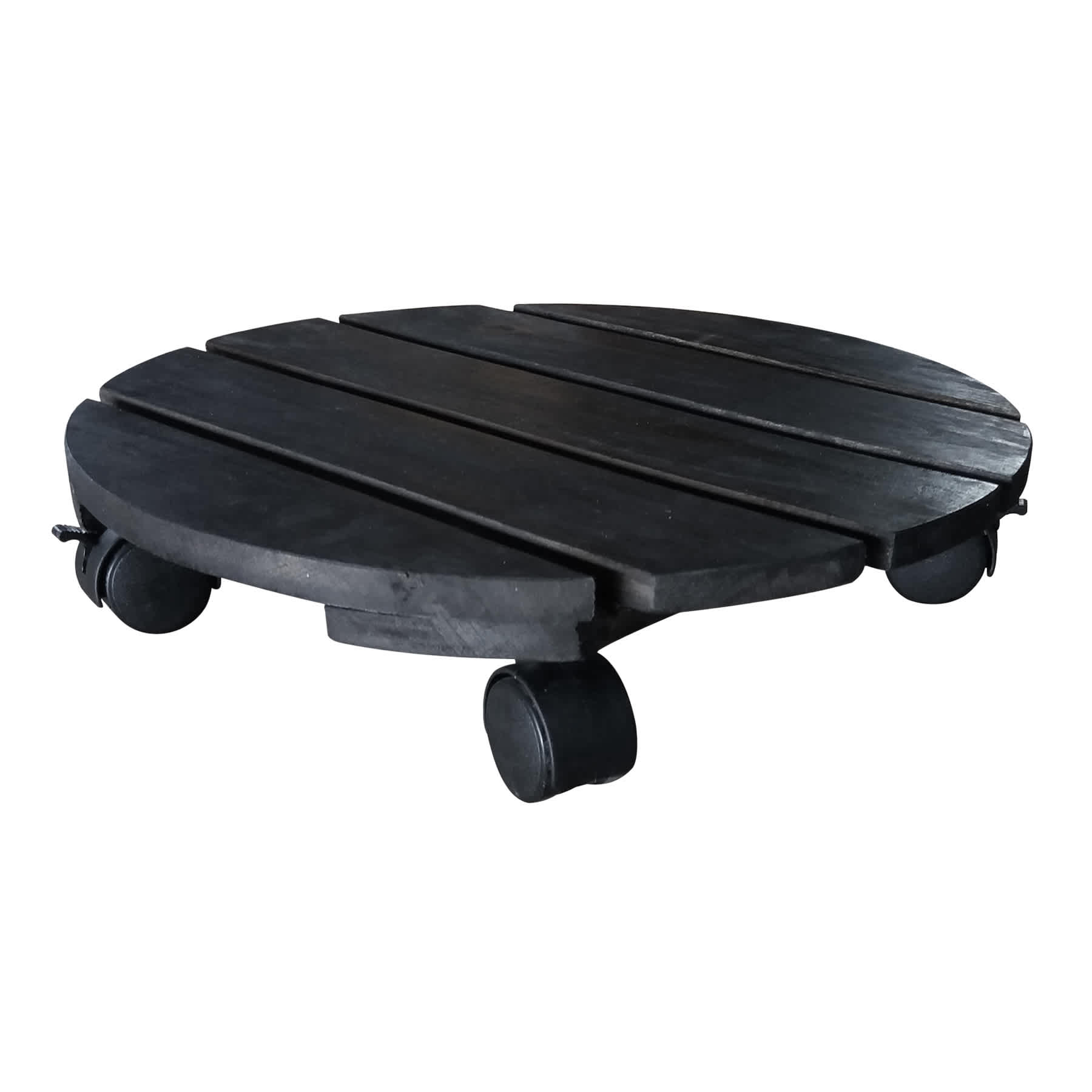 Black Wooden Garden Plant Dolly, 14"