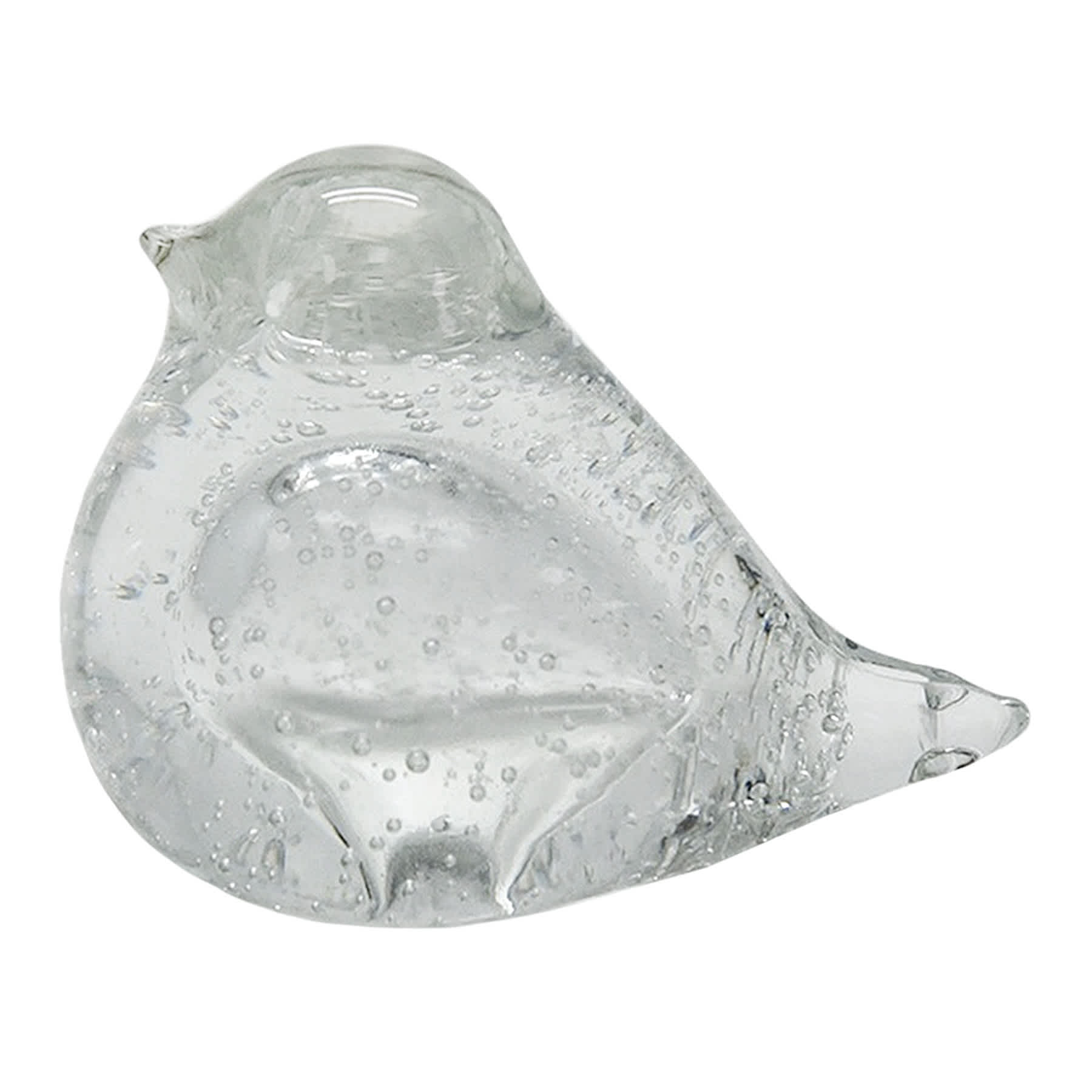 Tracey Boyd Clear Bubble Glass Bird, 4"
