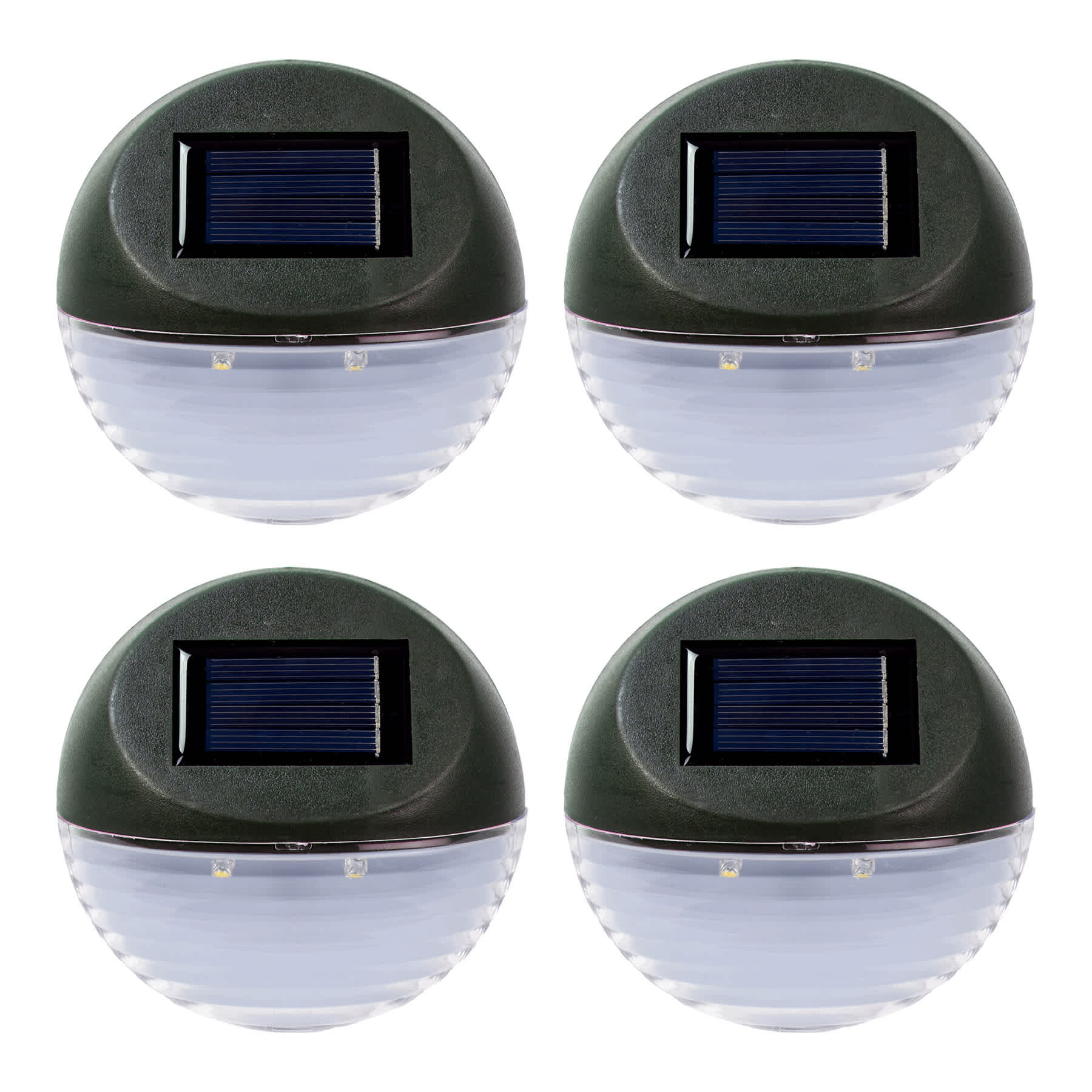 4-Pack Solar Black Deck Lights