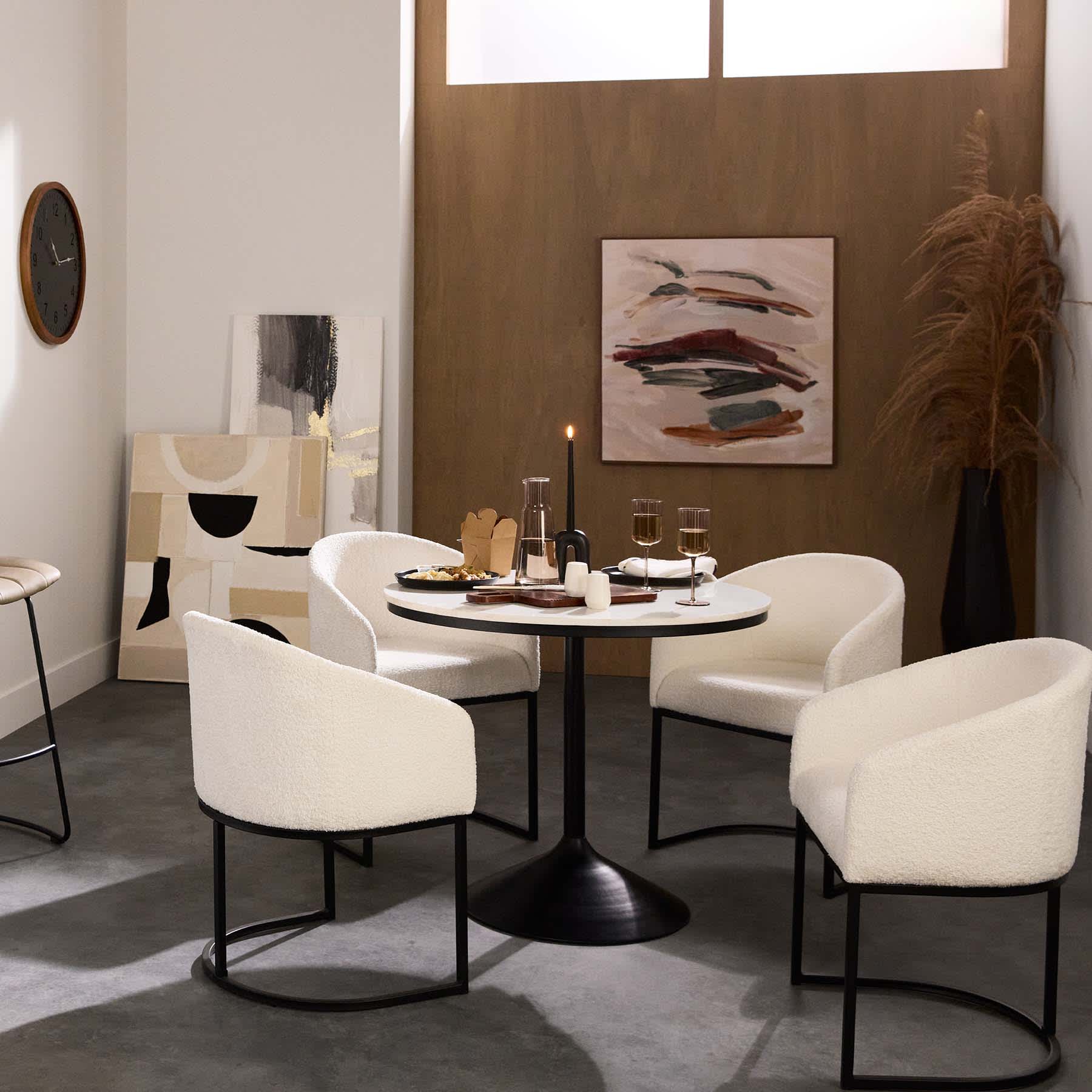 Crosby St. Mariana Marble Bistro Table, Black