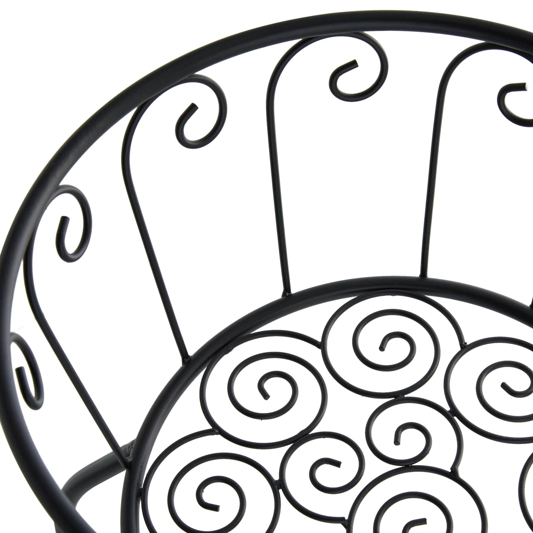 Black Metal Basket Planter Stand, Medium