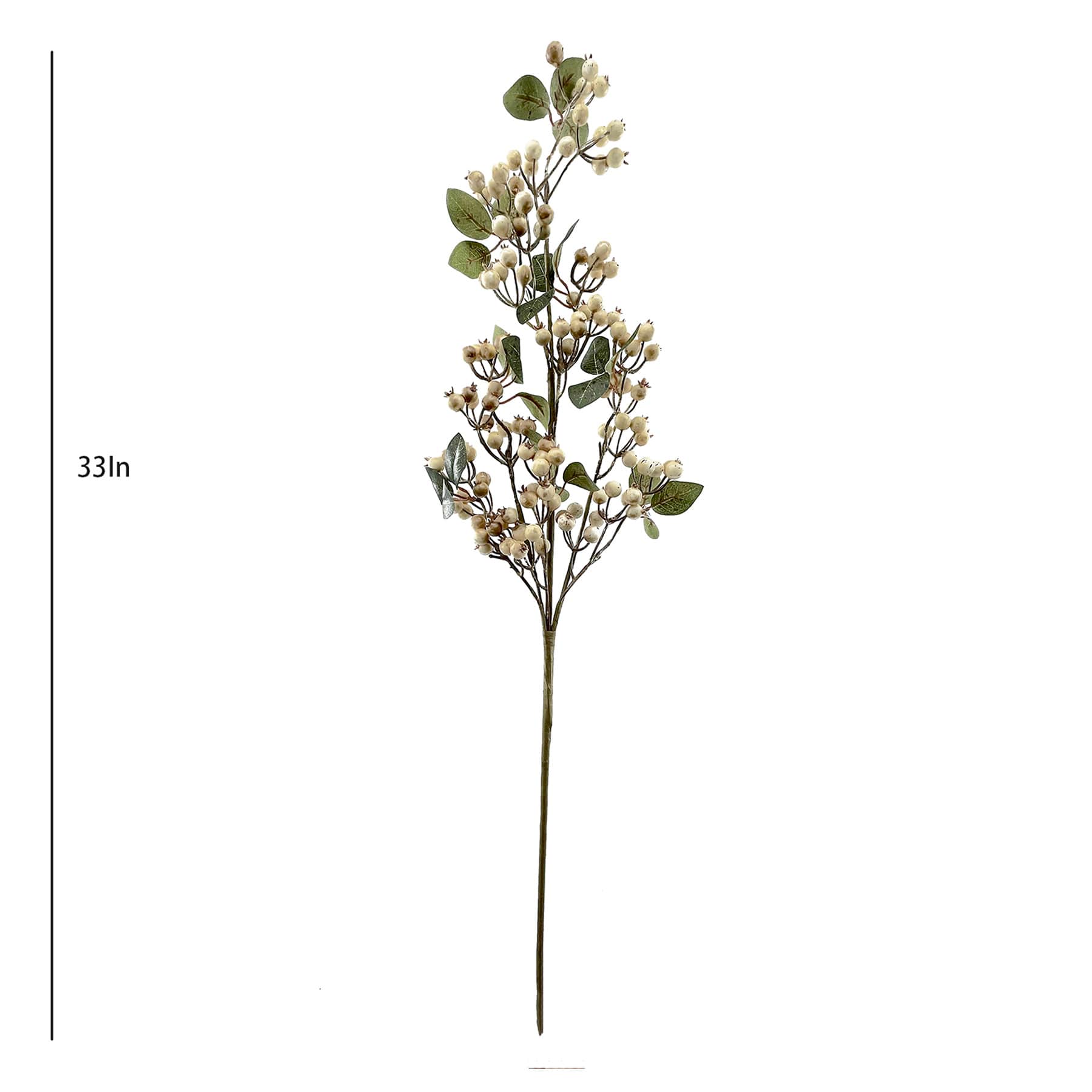 Cream Berries Stem, 33"