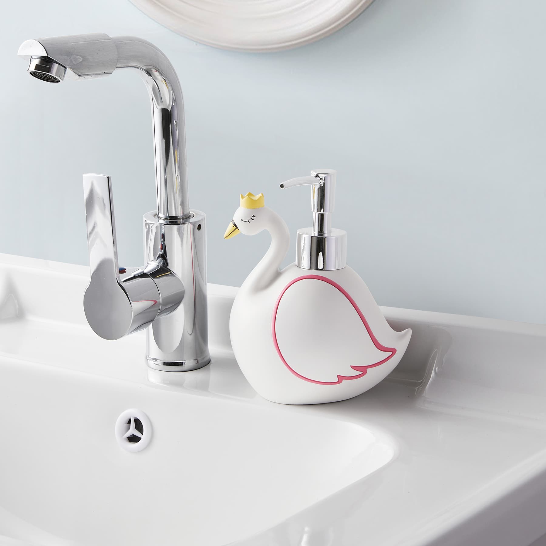 Tiny Dreamers White Swan Soap Dispenser, 5"