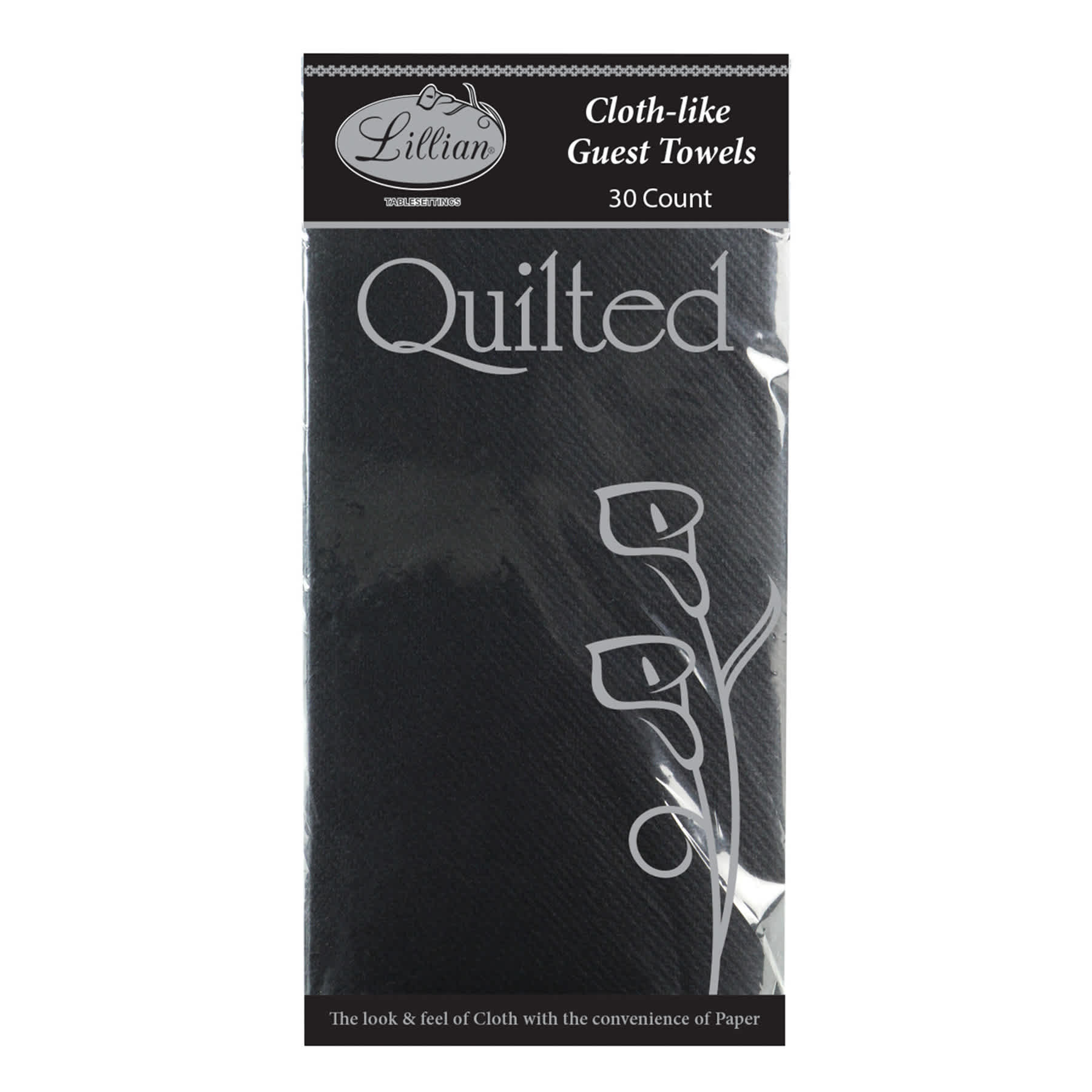 Quilted Black Paper Napkins