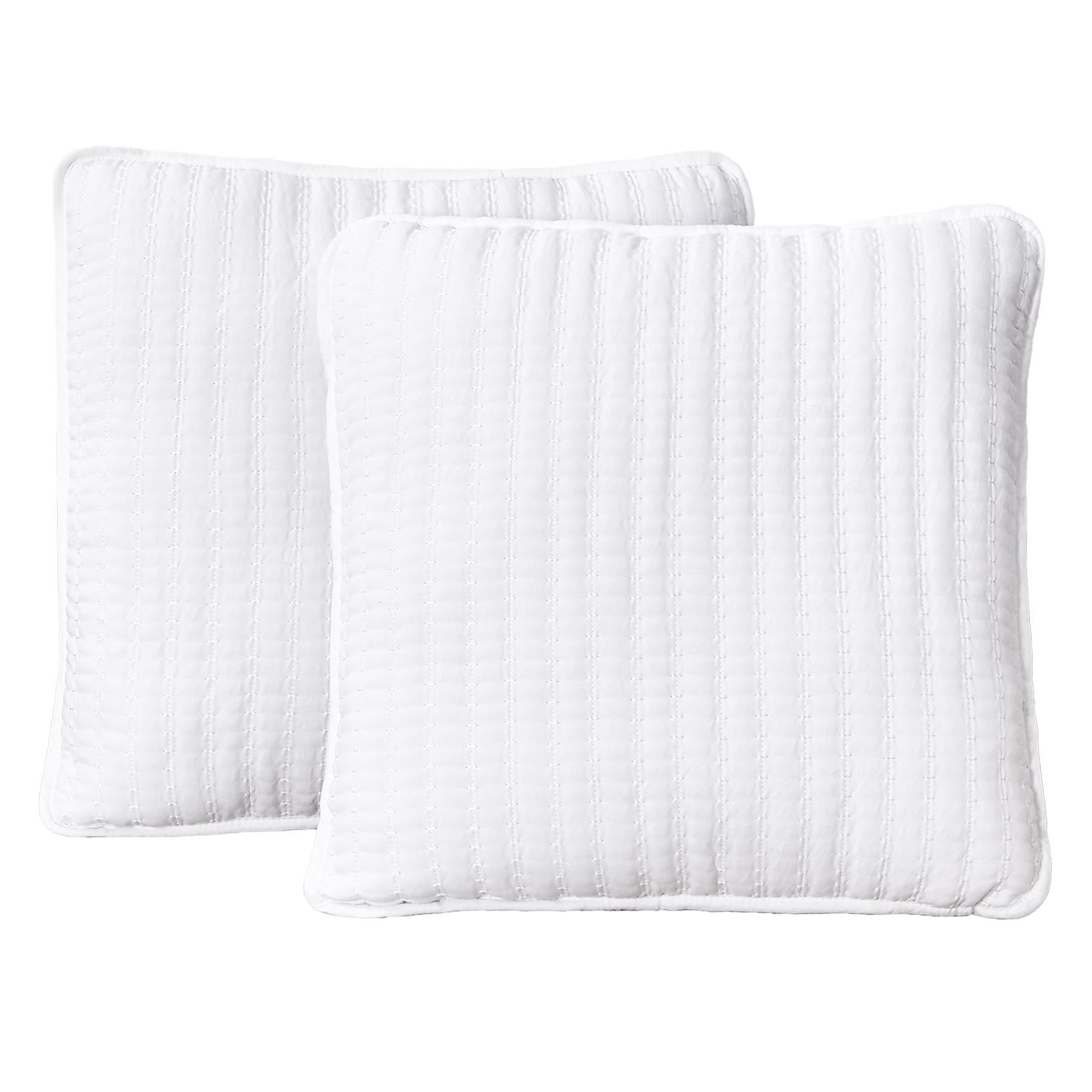 Honeybloom 2-Pack White Washed Microfiber Throw Pillows, 18"