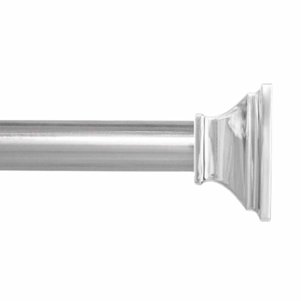 Katrina Silver Shower Tension Rod, 42-72"