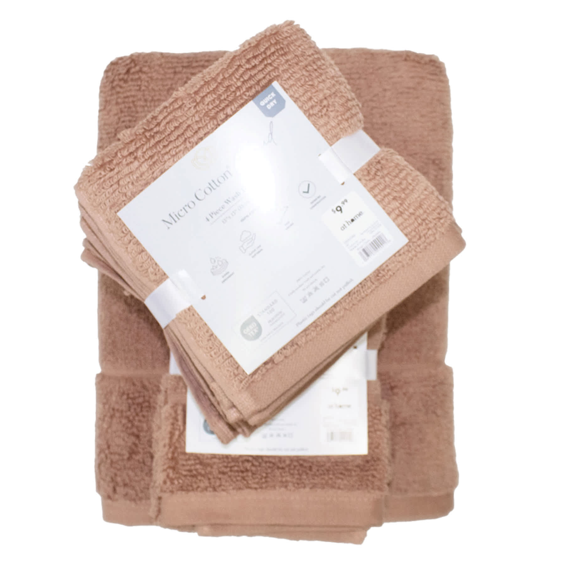 4-Pack Mocha Cloud Washcloth Set