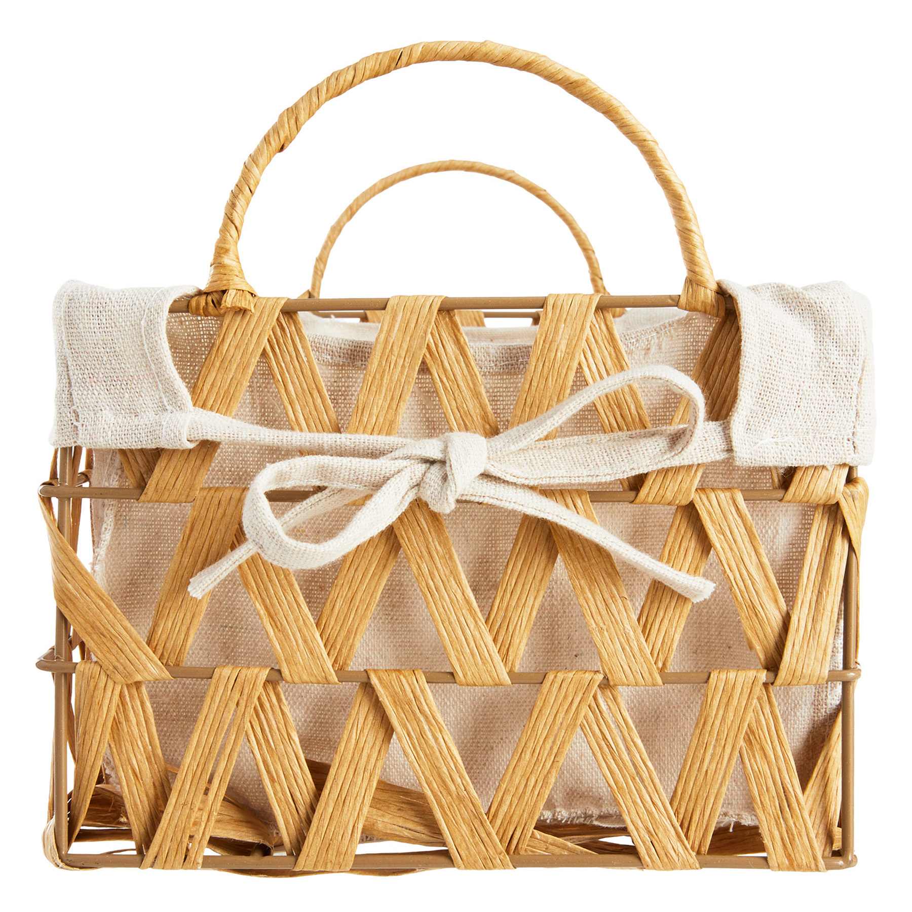 Chevy Natural Wicker Rectangle Storage Basket, Medium