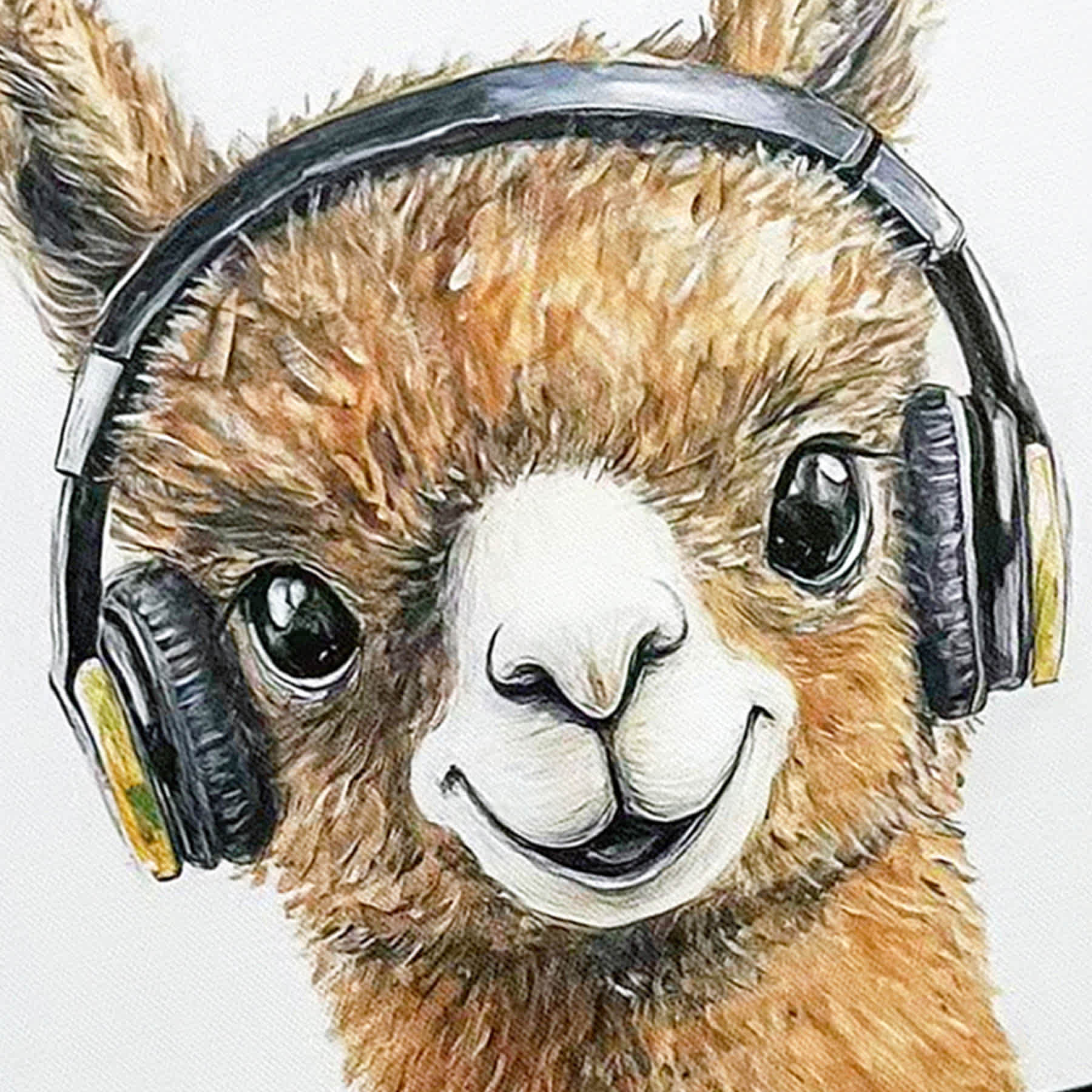 Gamer Alpaca Canvas Wall Art, 12x16