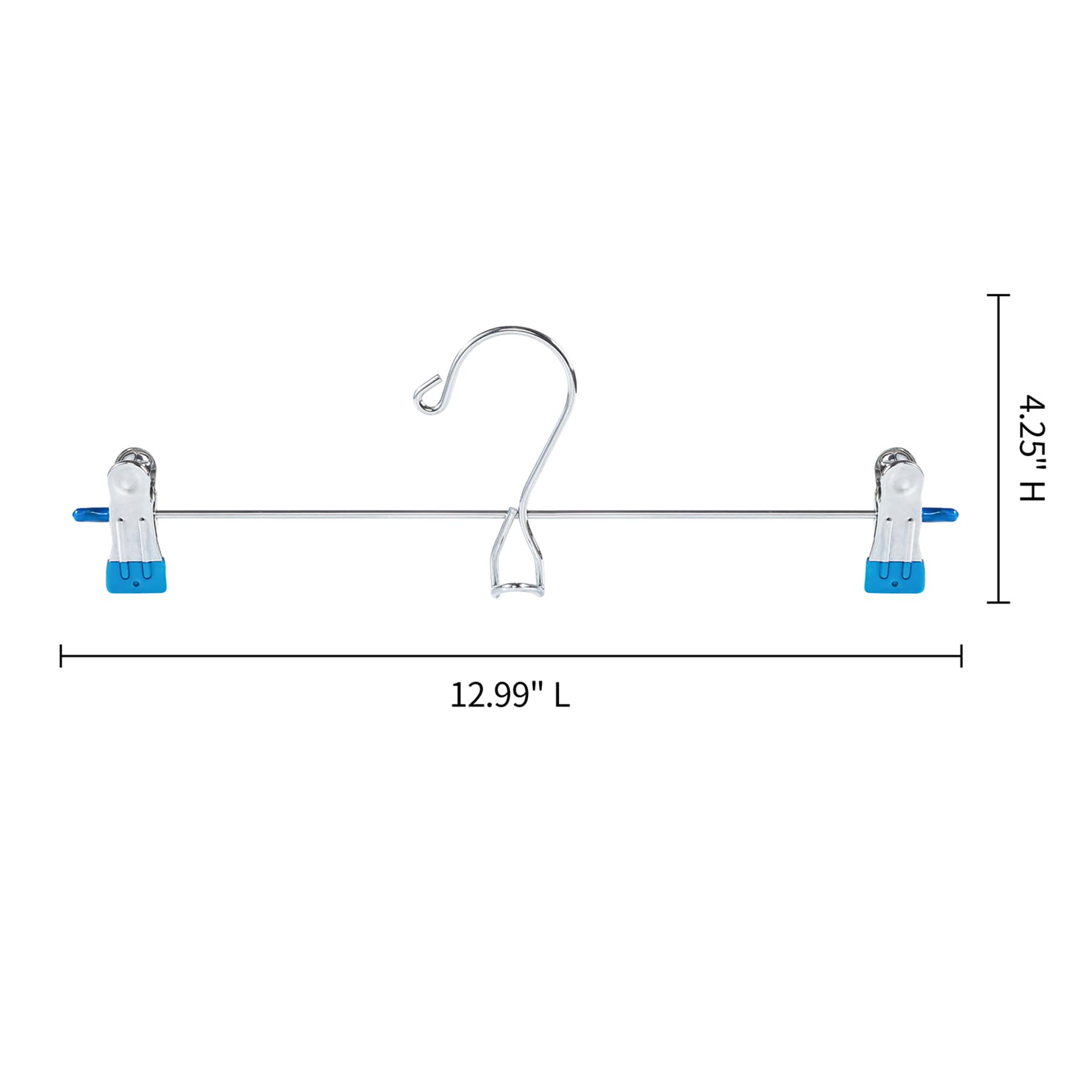 4-Piece Blue Gel Grip Clip Pant Hangers
