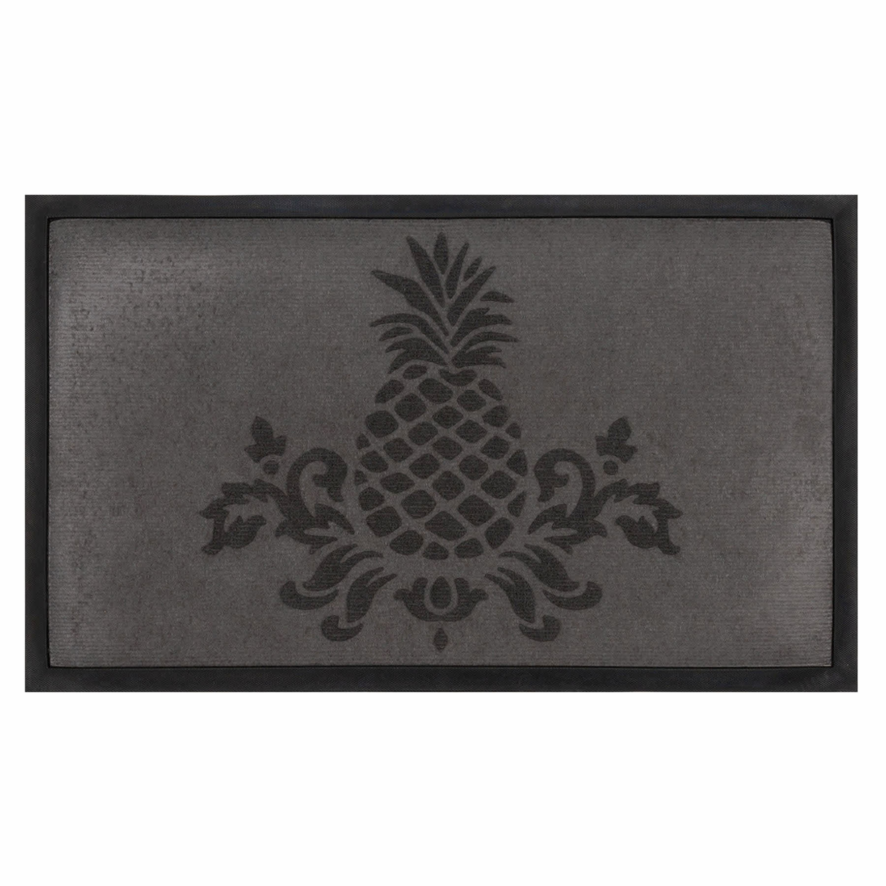 Pineapple Damask Doormat, 18x30