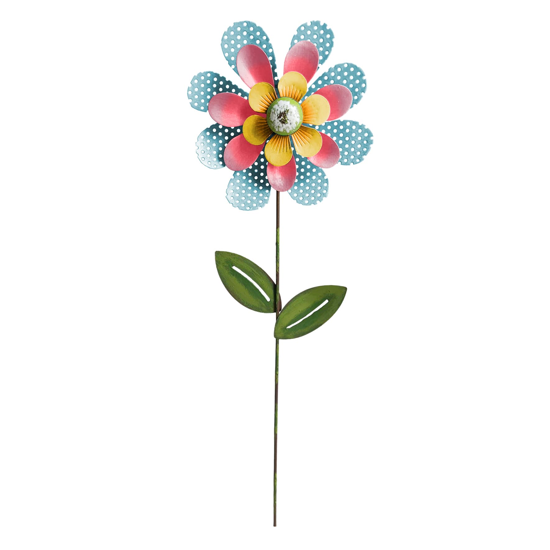 Blue Flower Yard Pick, 4.5"
