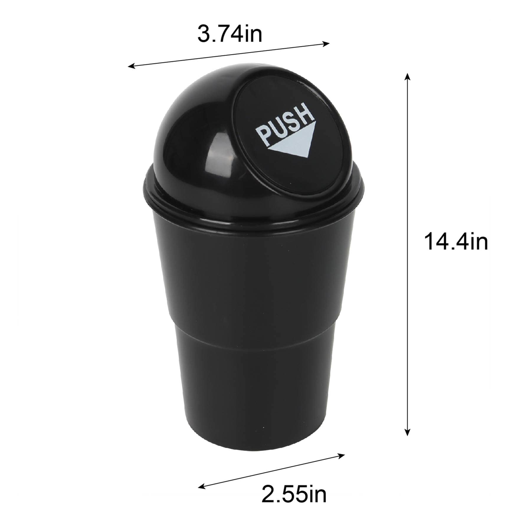 Black Mini Car Cup Holder Trash Can
