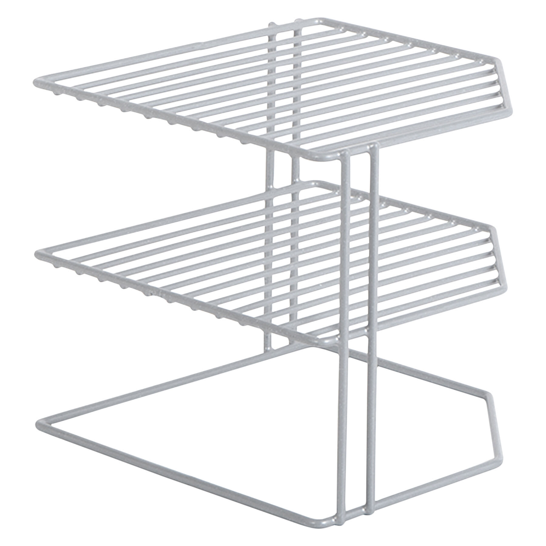 3-Tier Grey Wire Corner Shelf