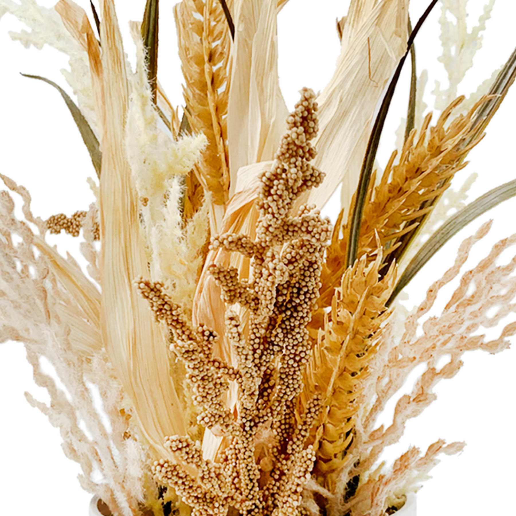 Mixed Wheat Arrangement in Melamine Pot, 10.5"