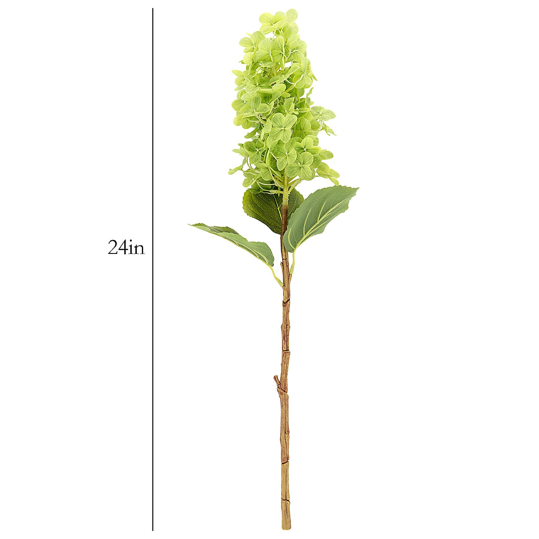 Green Fabric Real-Feel Cone Hydrangea Stem, 24"