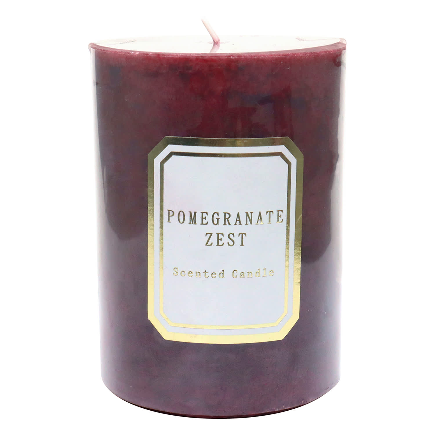 Providence Pomegranate Zest Scented Pillar Candle, 3x4