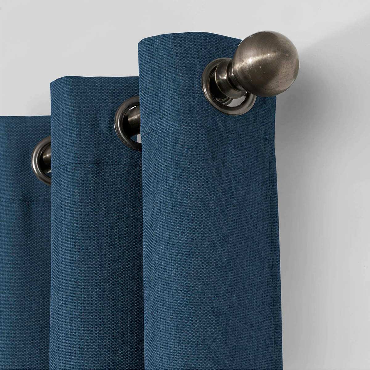 Rockwell Navy Blue Blackout Grommet Curtain Panel, 63"