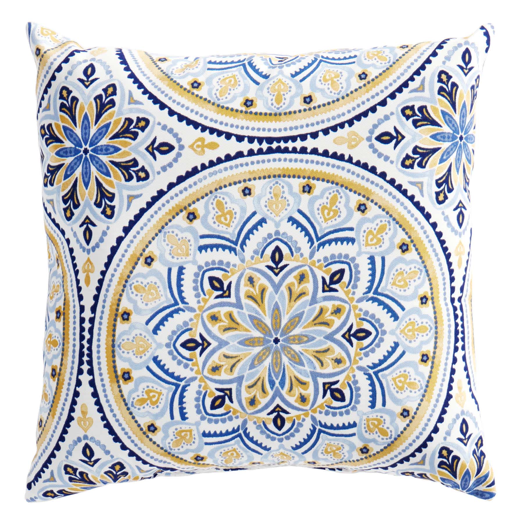 Castille Multicolor Square Outdoor Throw Pillow, 16"