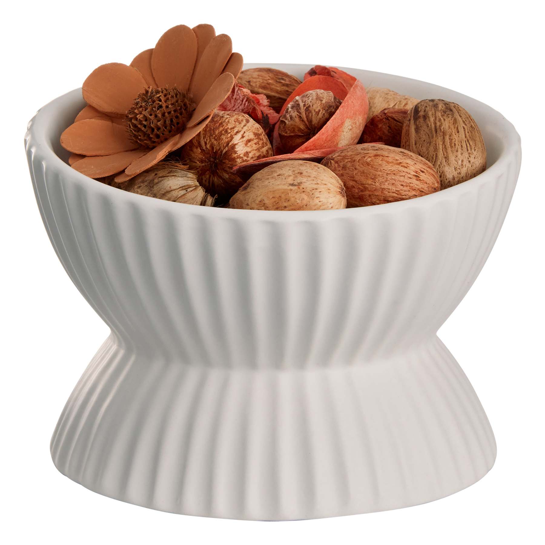 Tracey Boyd Beveled Ceramic Hourglass Bowl, 6x5