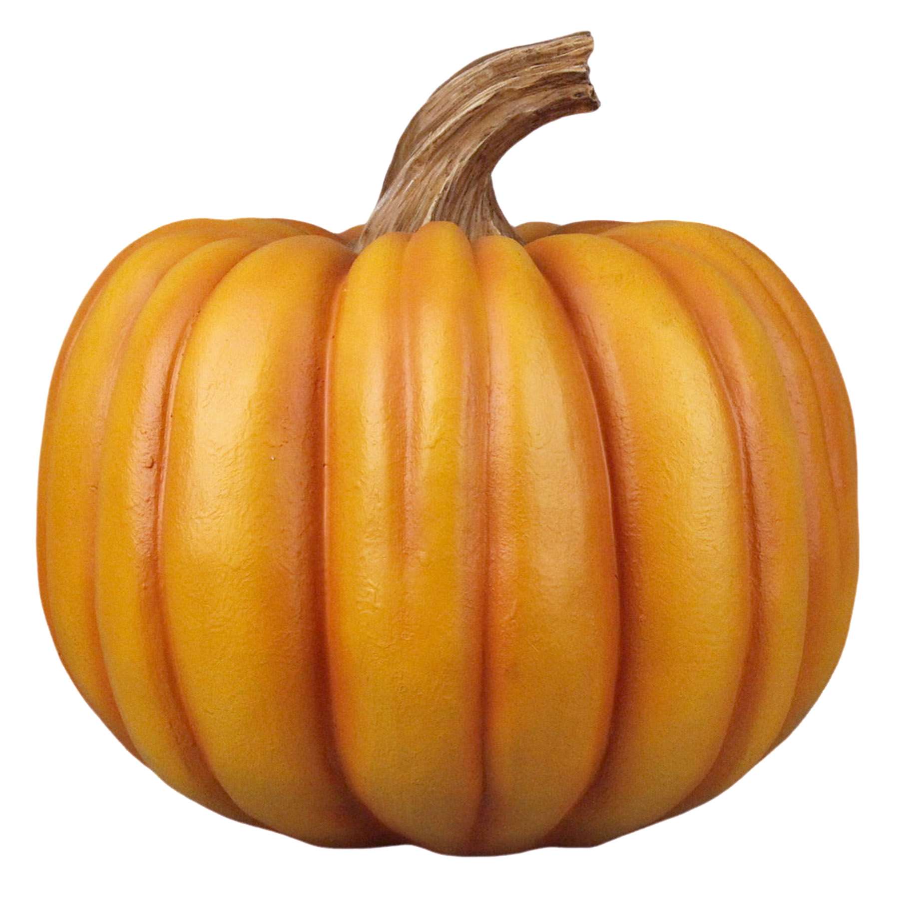 Orange Resin Round Pumpkin, 12"