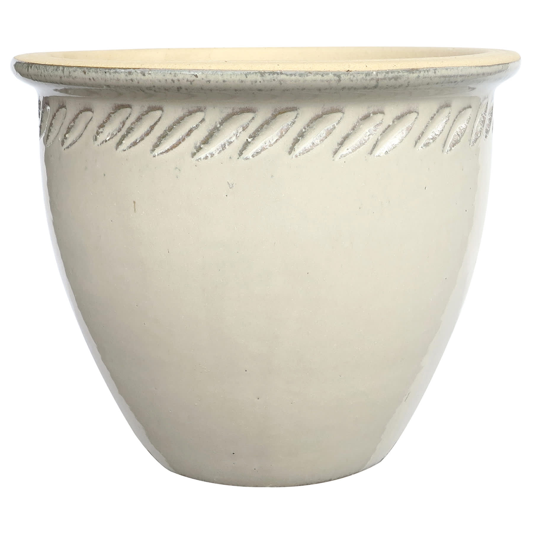 Vegas White Outdoor Planter, Medium