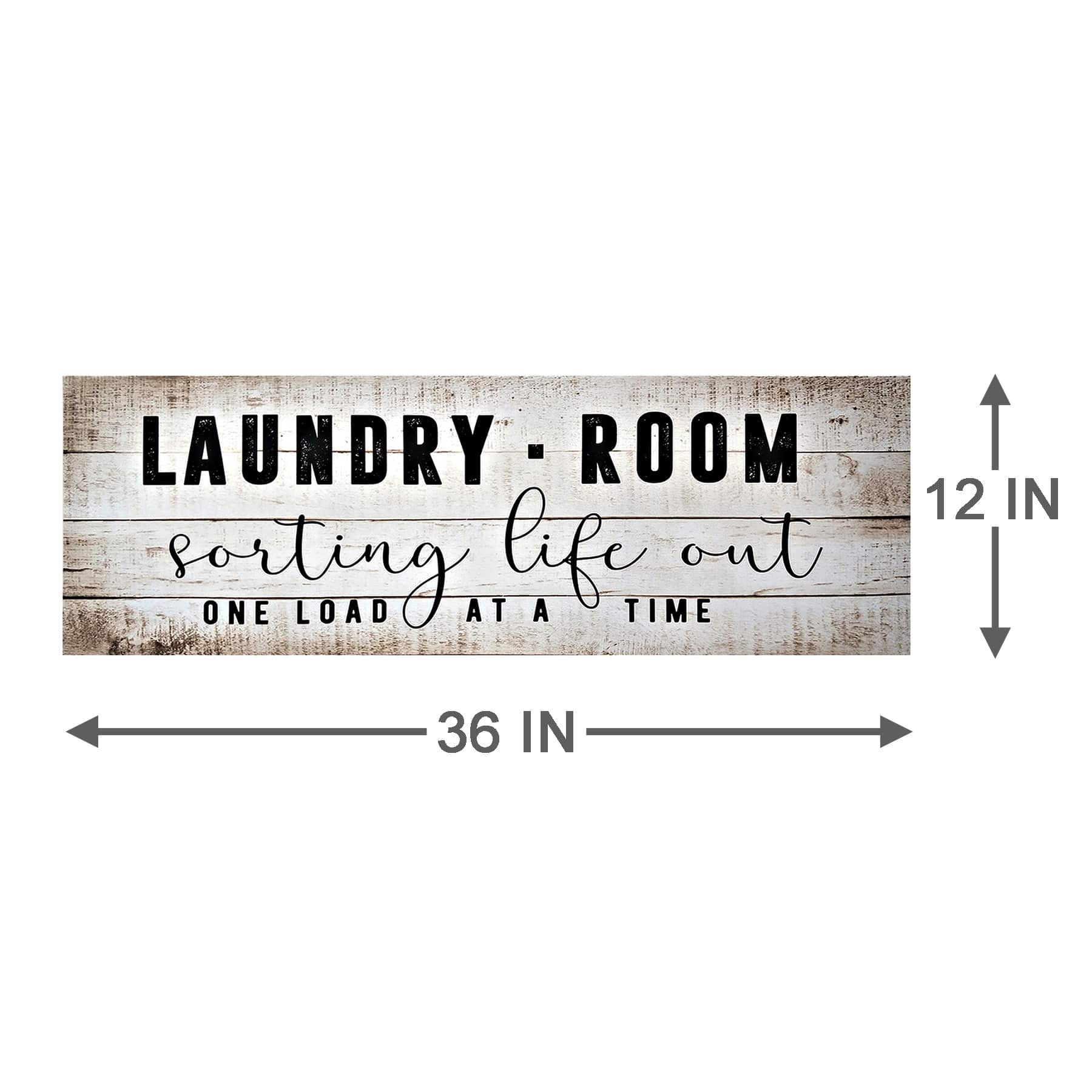 Laundry Room Canvas Wall Art, 36x12