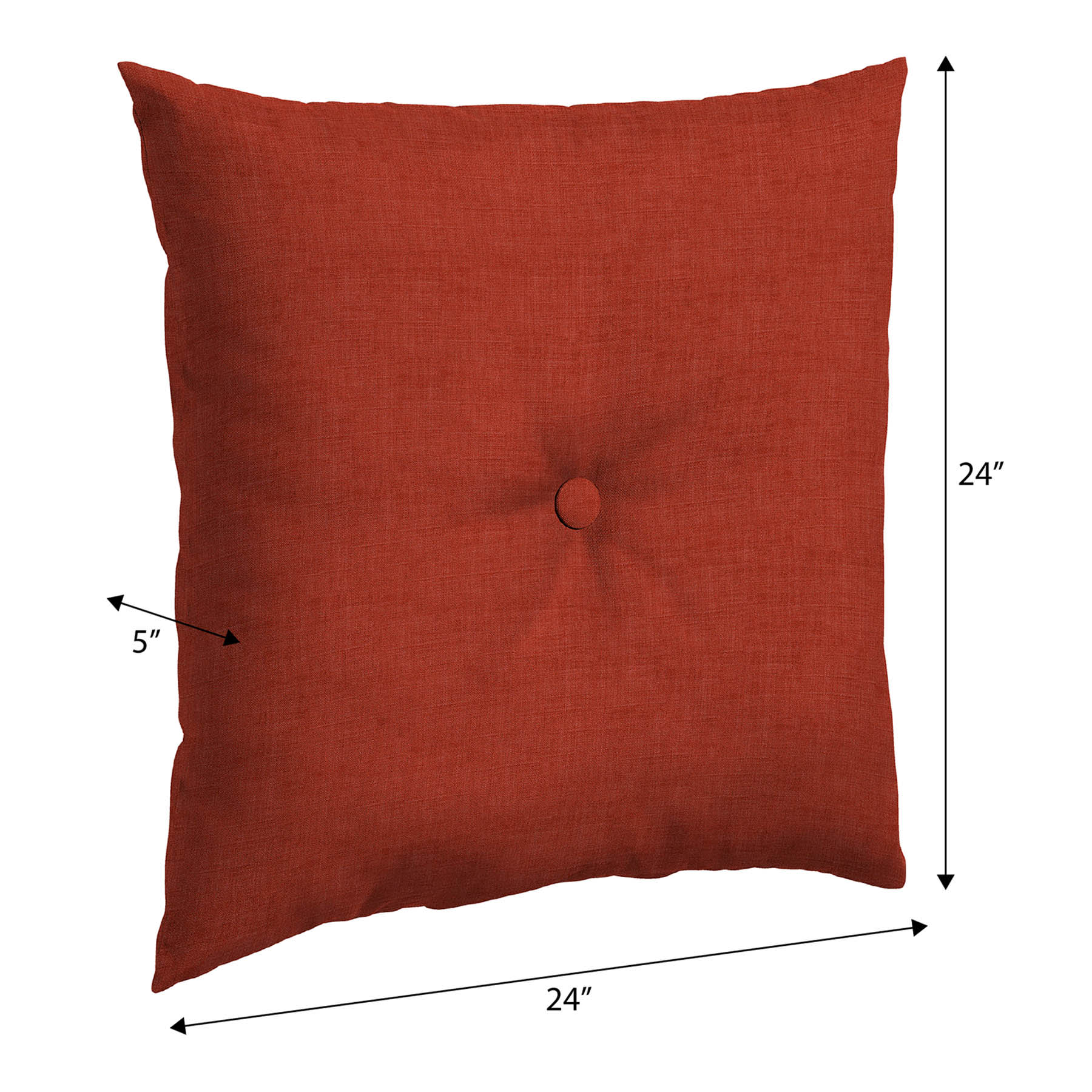 Cinnamon Premium Woven Outdoor Tufted Back Cushion