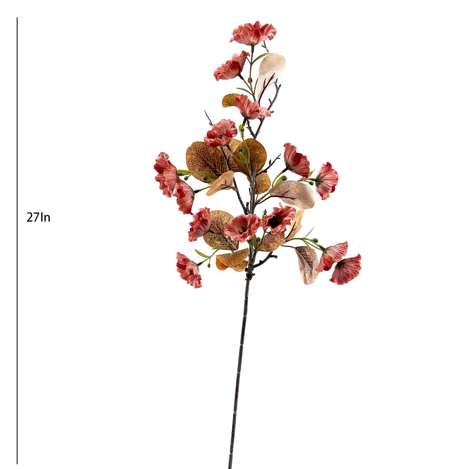Pink & Red Flower Stem, 27"
