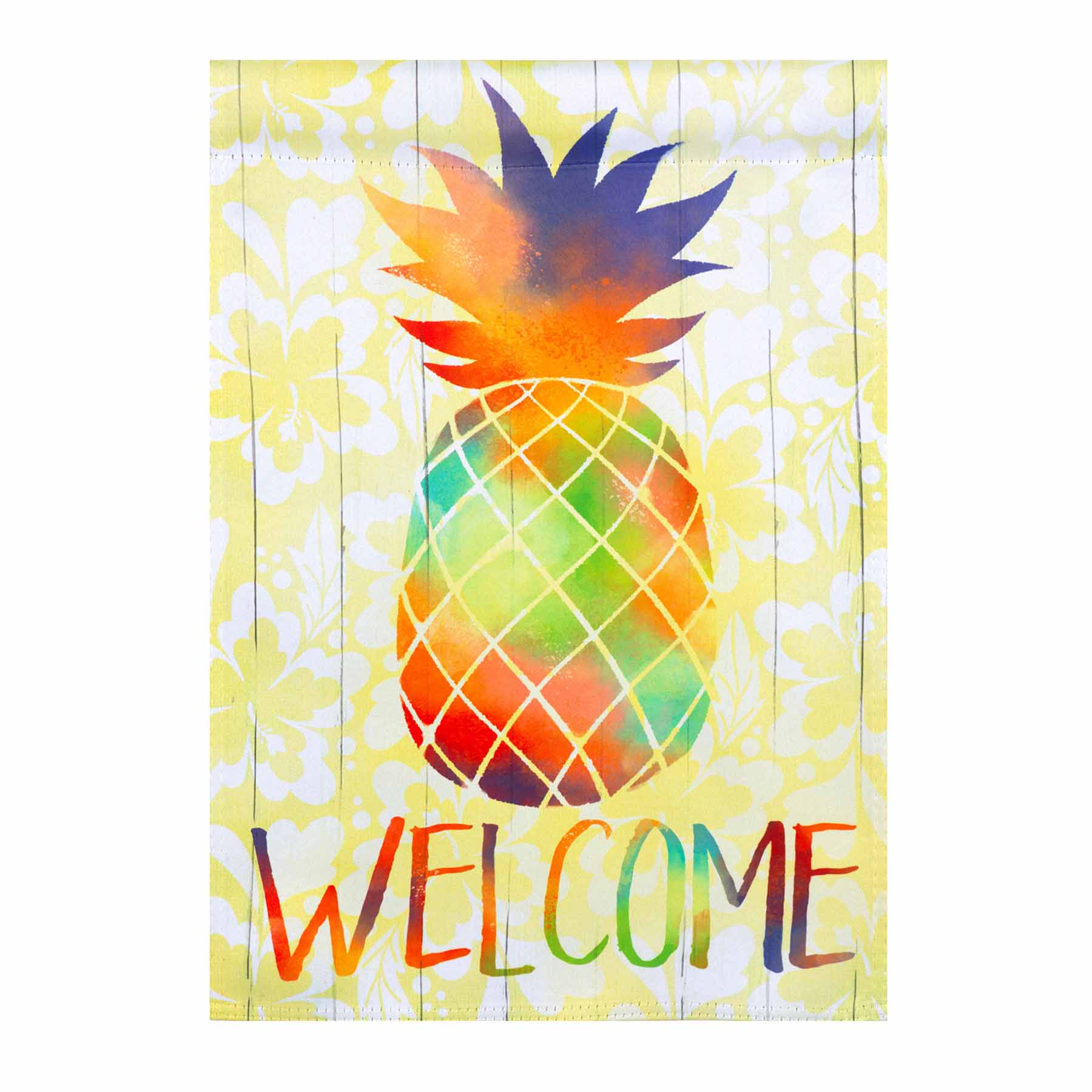 Pineapple Welcome Garden Flag, 18"