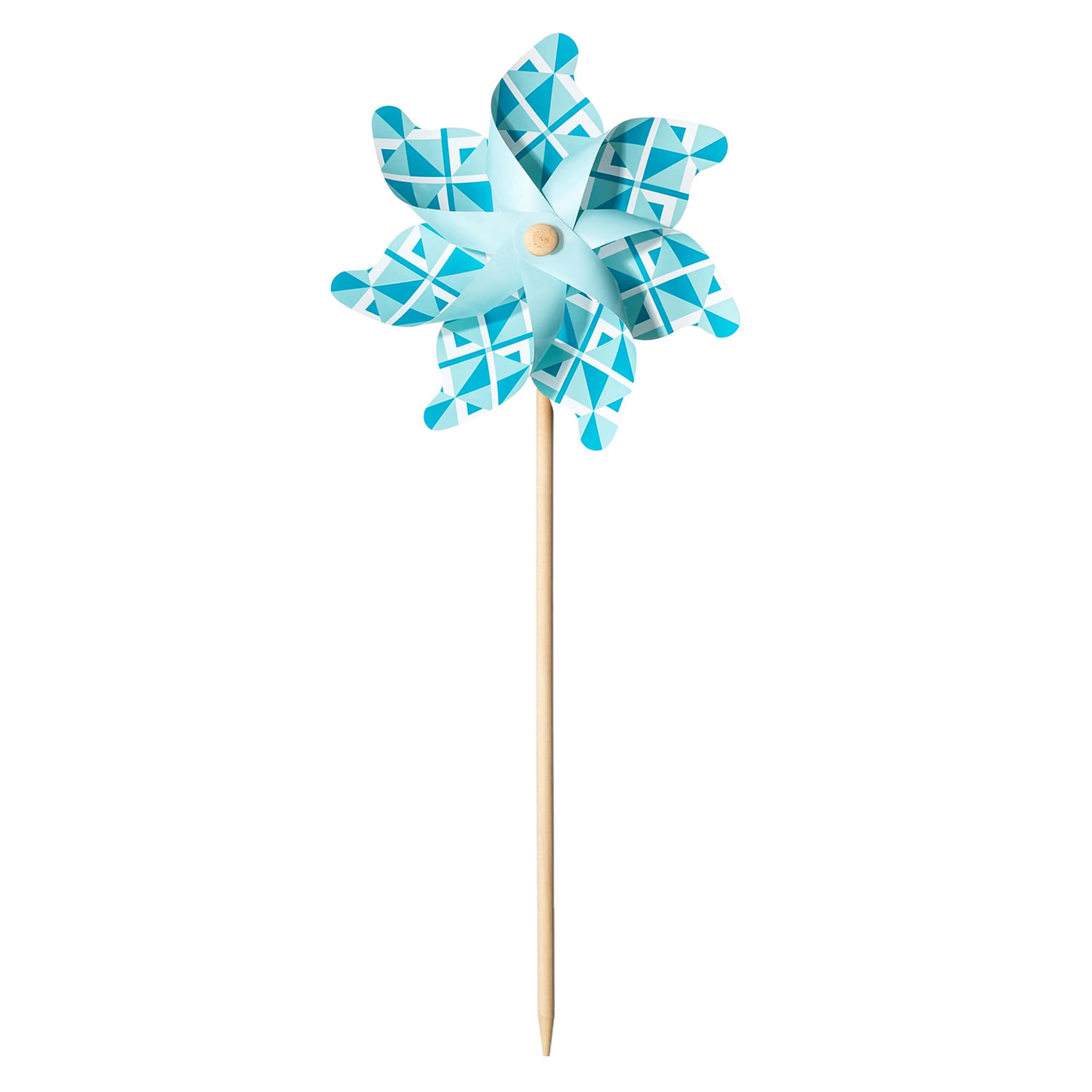 Sunny Club Blue Print Check Whirligig, 19"