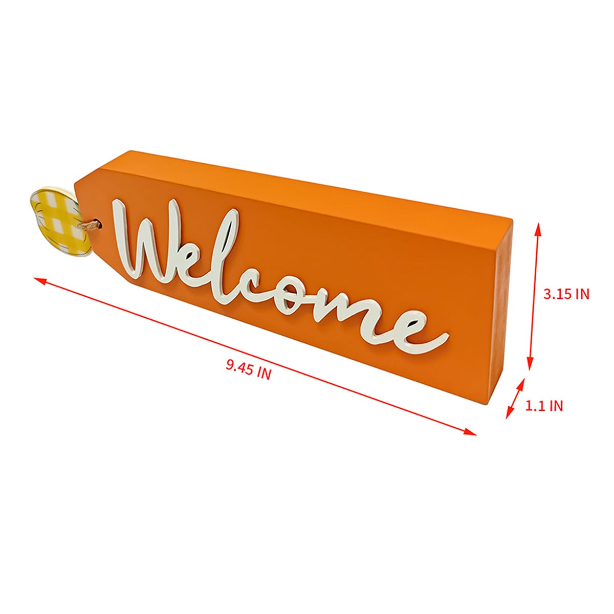 Homespun Harvest Welcome Fall Table Decor, 9.5"
