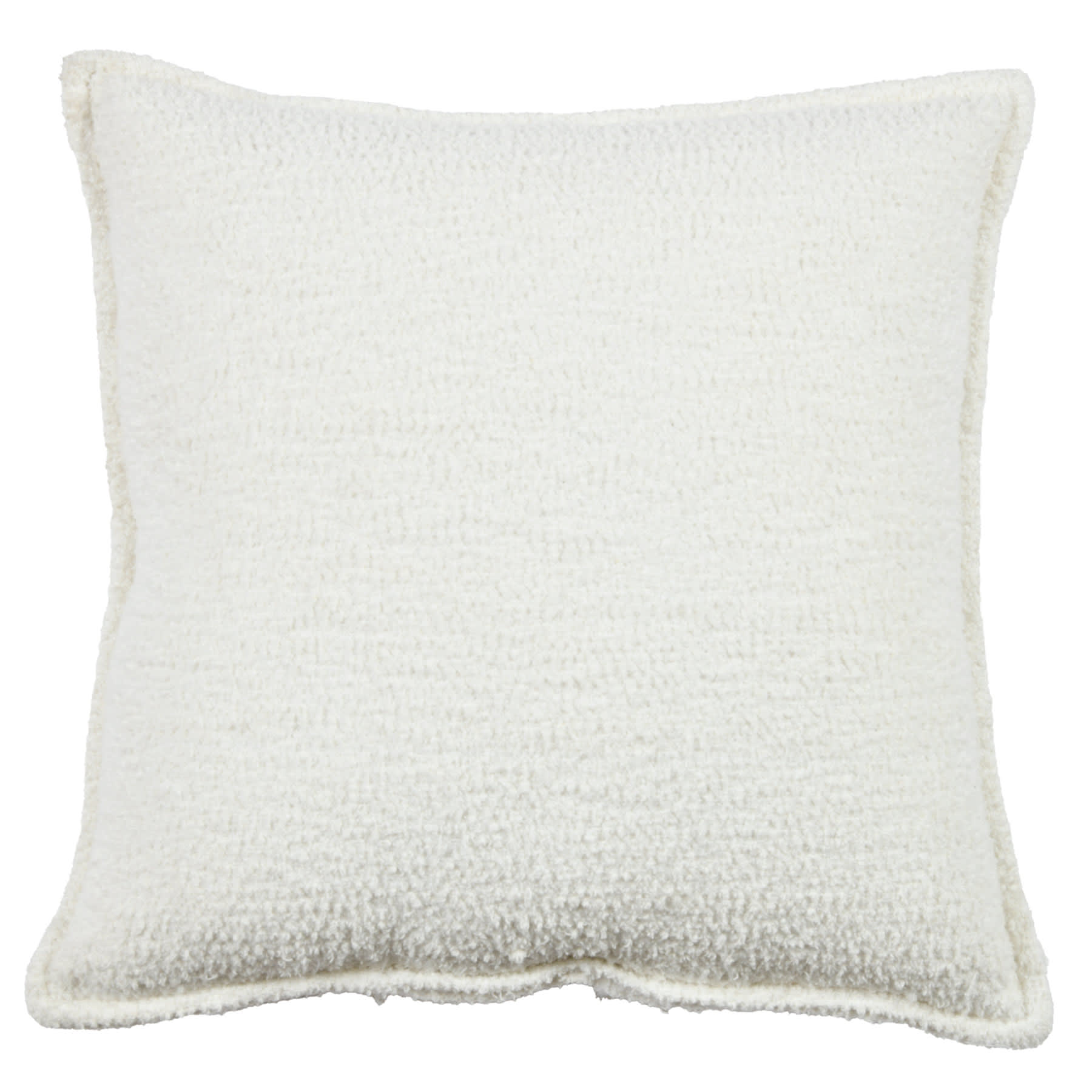 Crosby St. White Soft Textured Boucle Throw Pillow, 18"