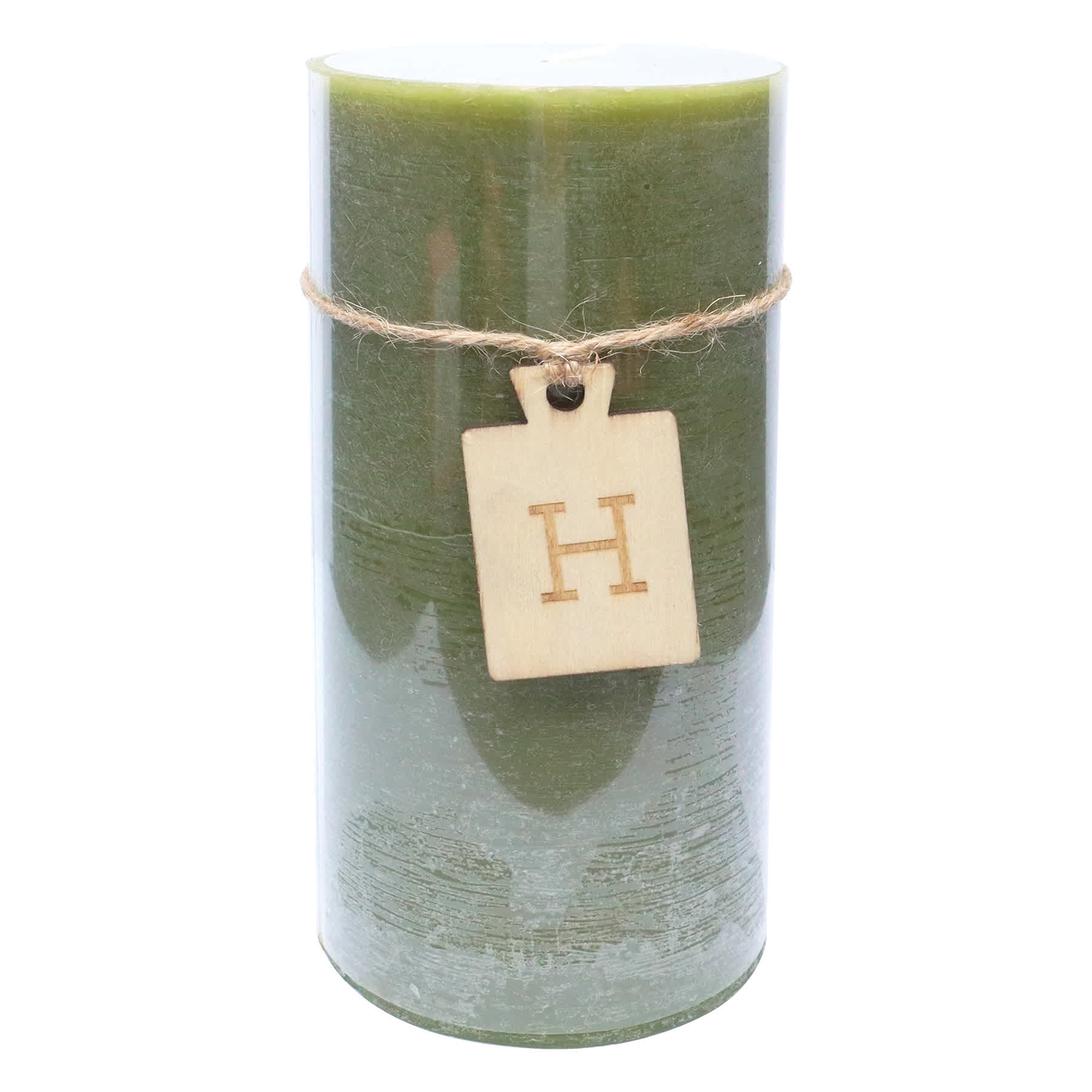 Honeybloom Green Unscented Pillar Candle, 3x6