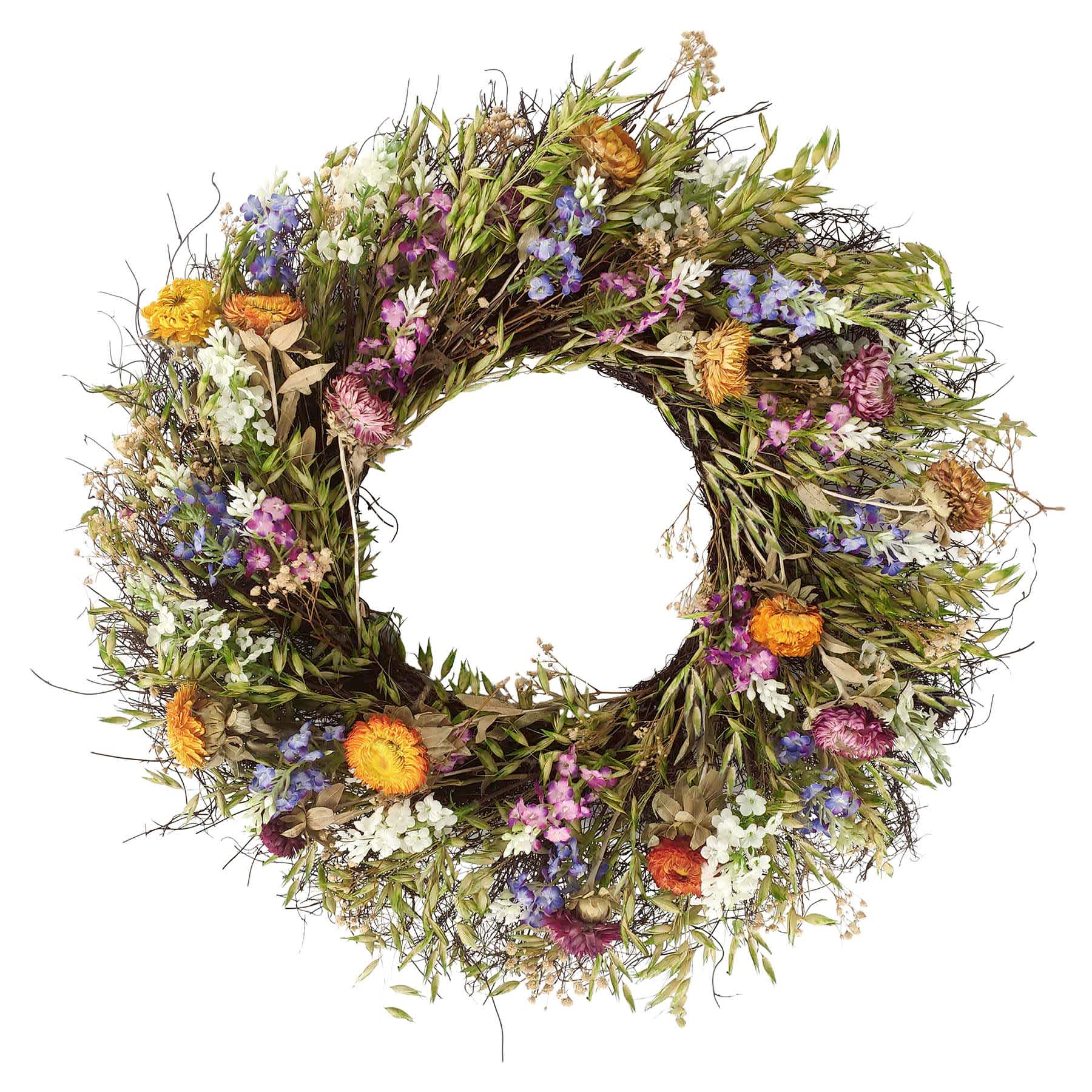 Willow Crossley Mixed Dried Floral Wreath, 22"
